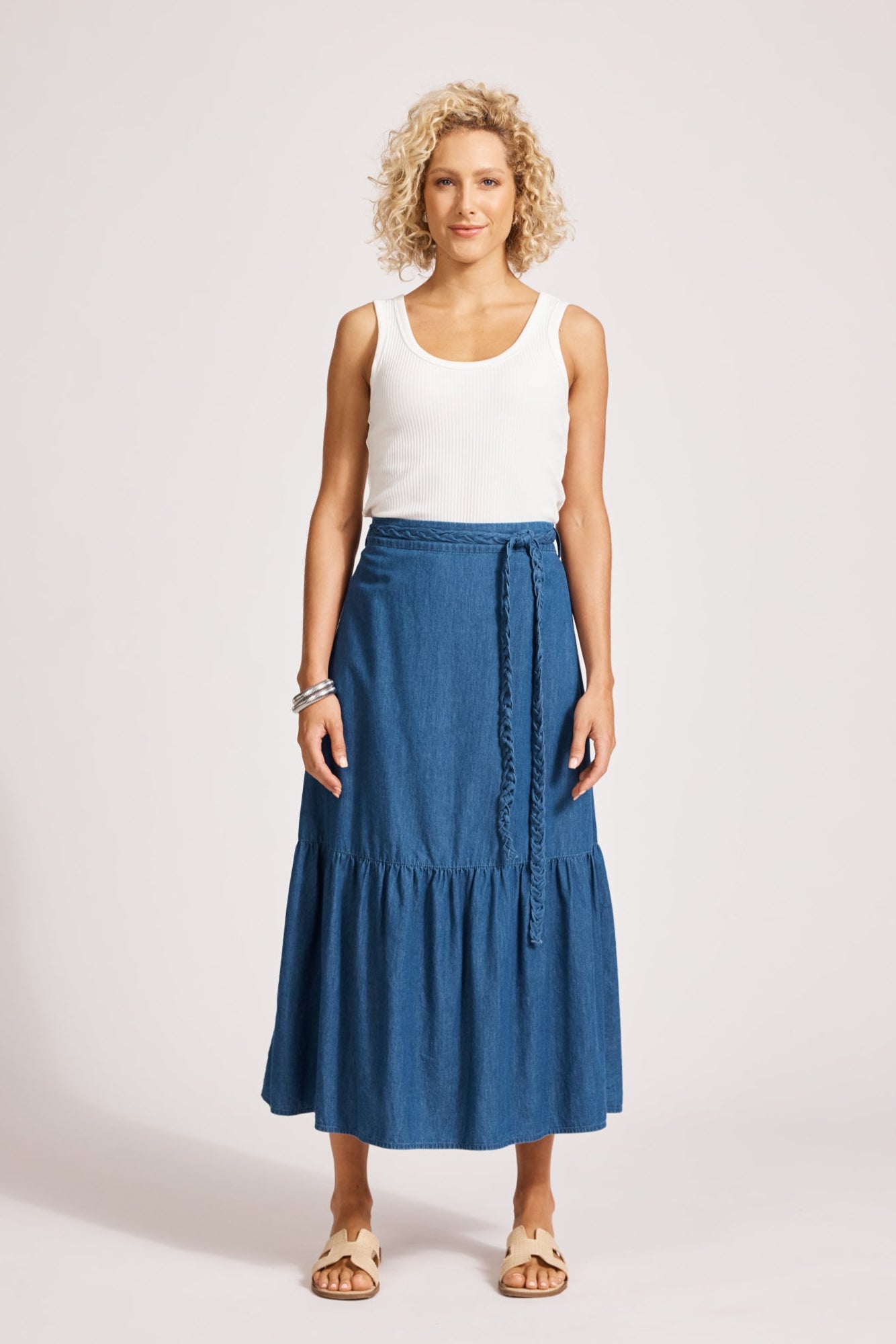 Melenia Denim Skirt - Indigo