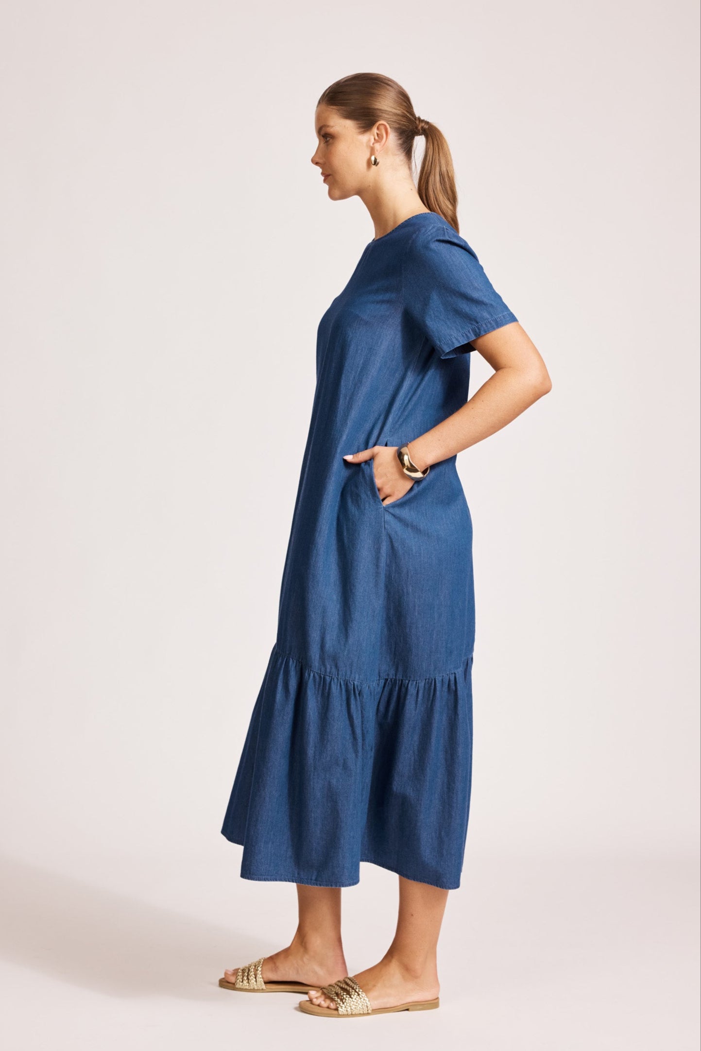 Melenia Denim Dress - Indigo