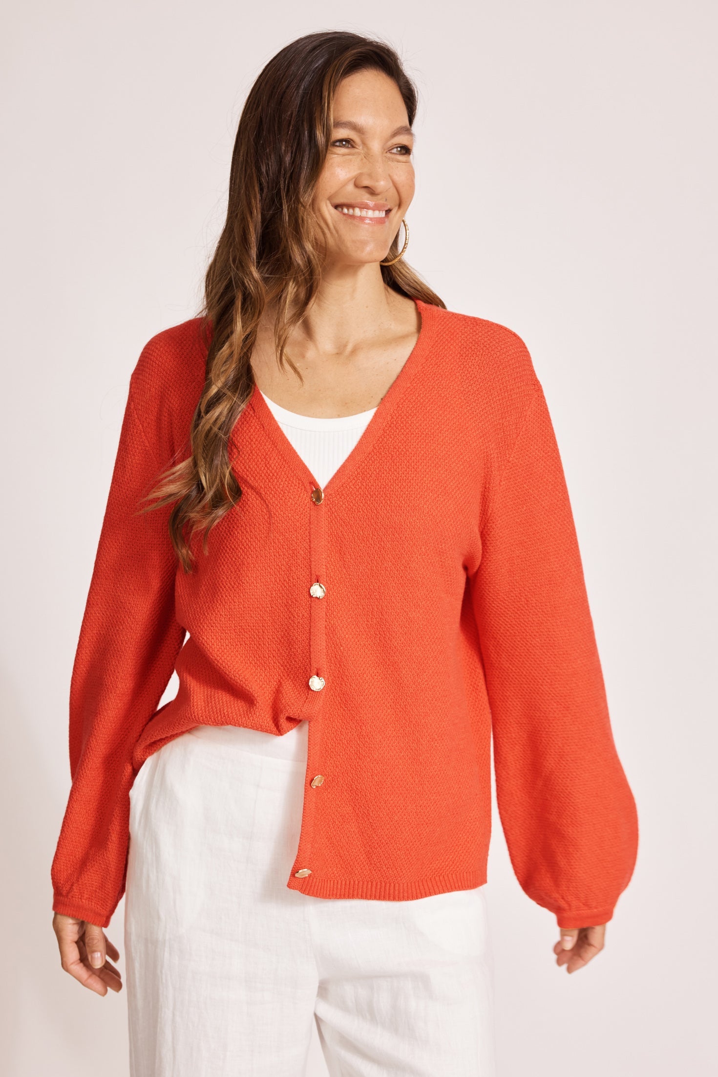 Artemis Knit Cardigan - Coral