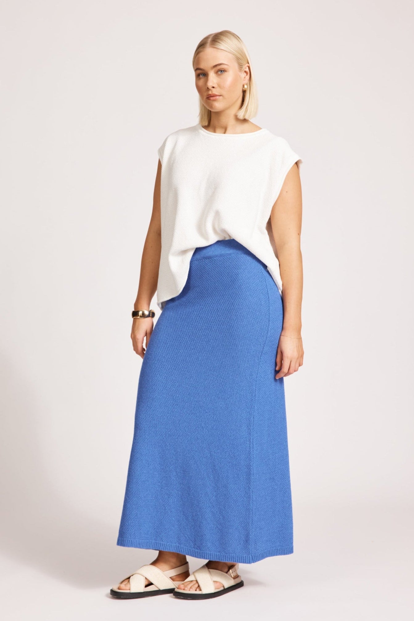 Artemis Knit Skirt - Aegean