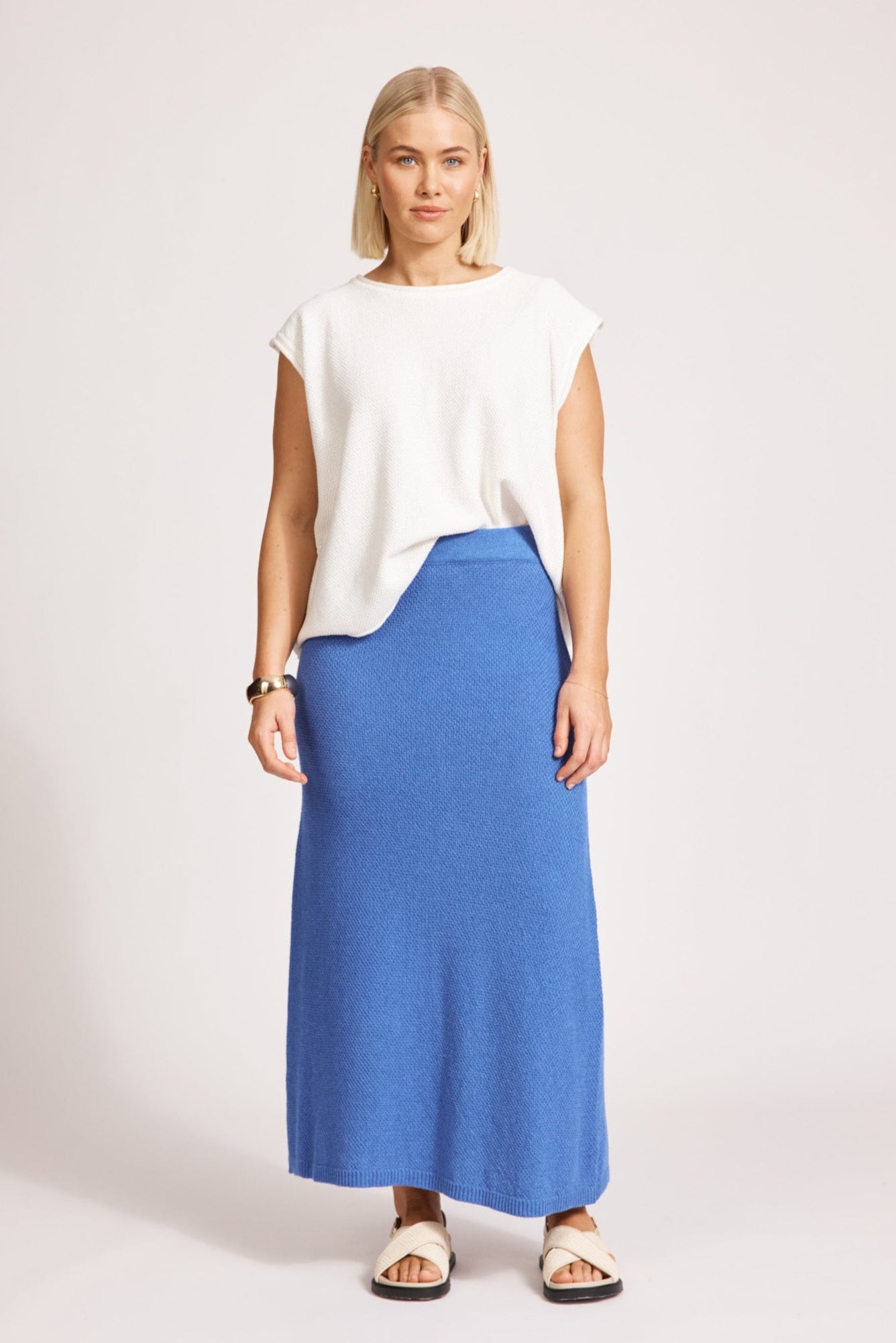 Artemis Knit Skirt - Aegean