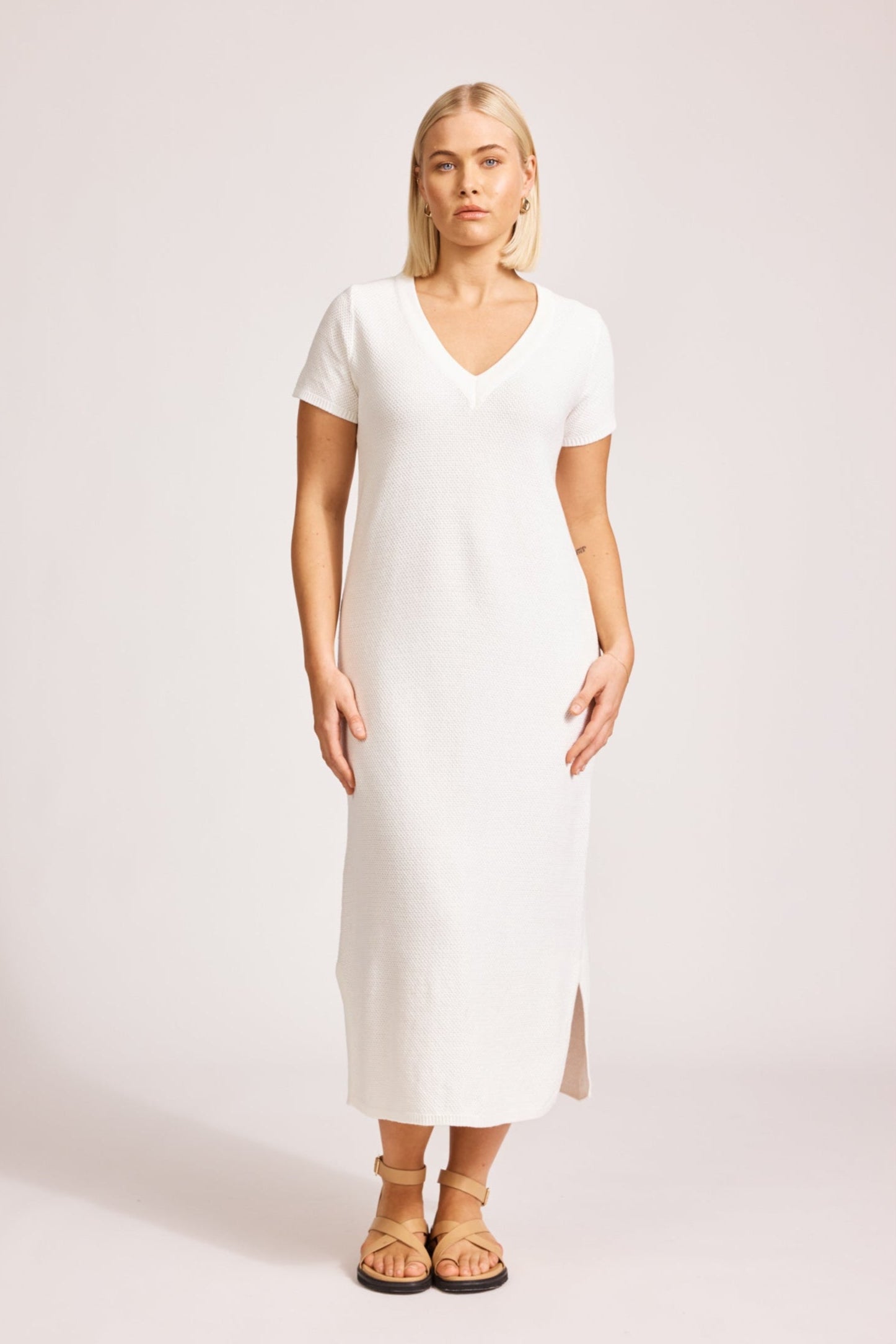 Artemis V Knit Dress - White