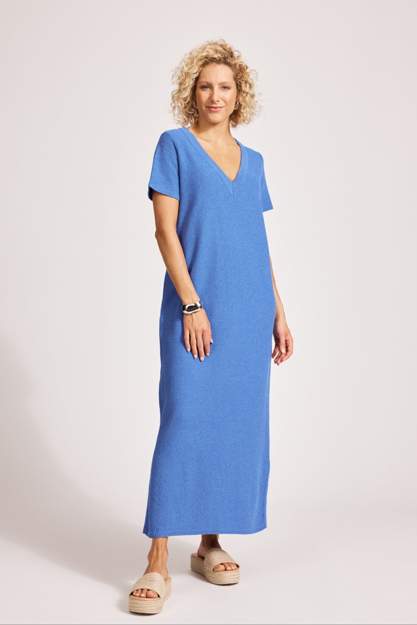Artemis V Knit Dress - Aegean