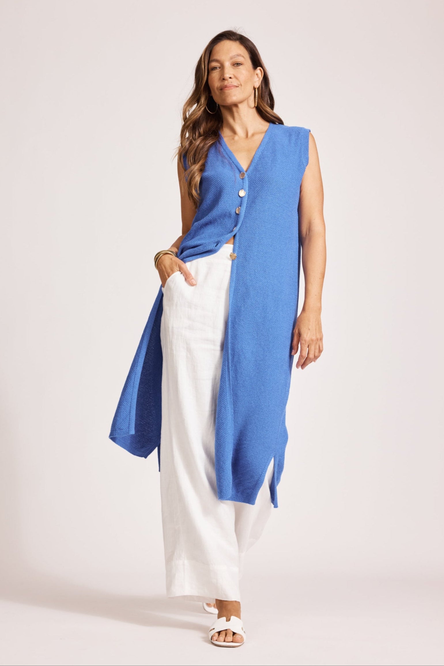 Artemis Knit Vest - Aegean