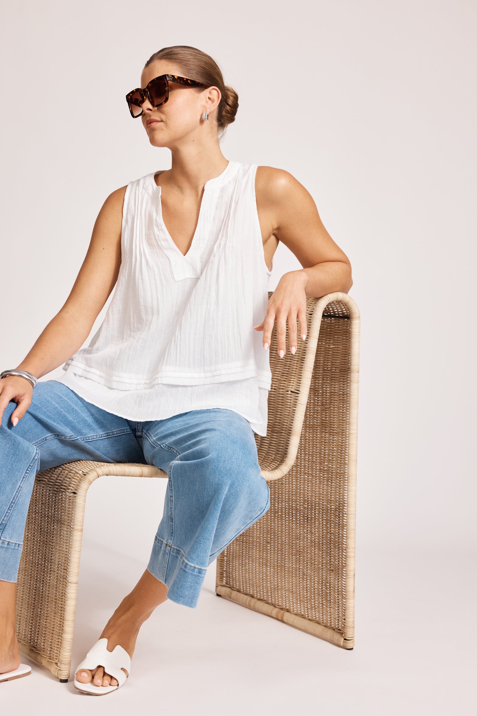 Orsula Tank - White