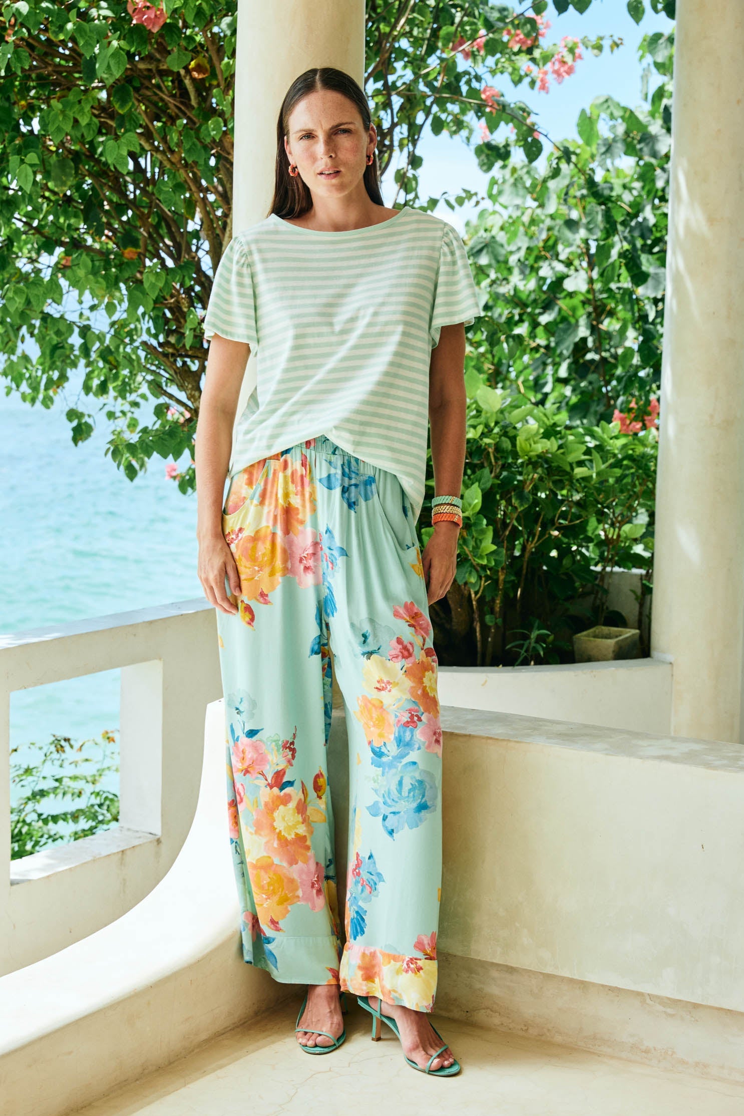 Parisio Pant - Mint Bloom
