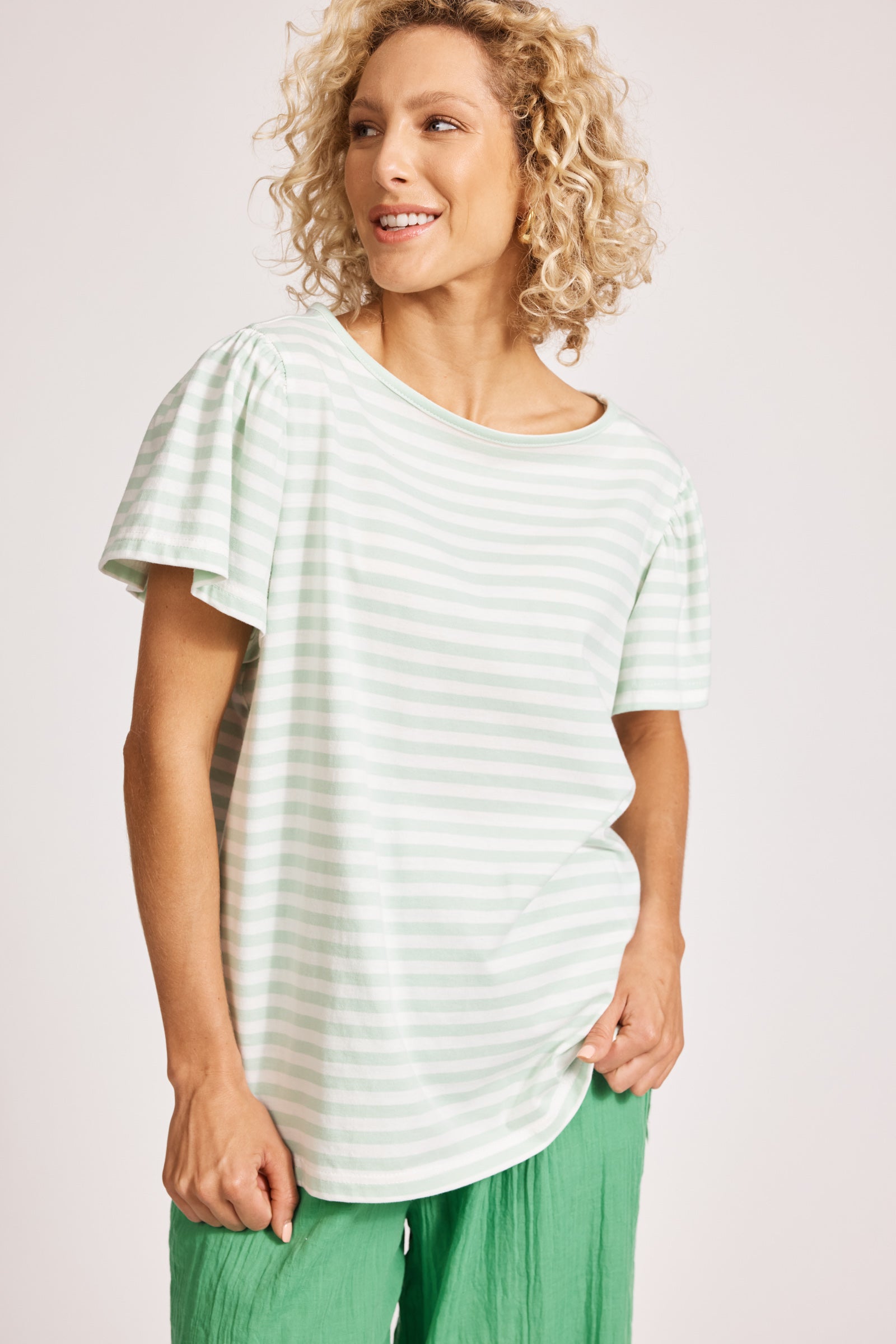 Margherita Stripe Tshirt - Mint