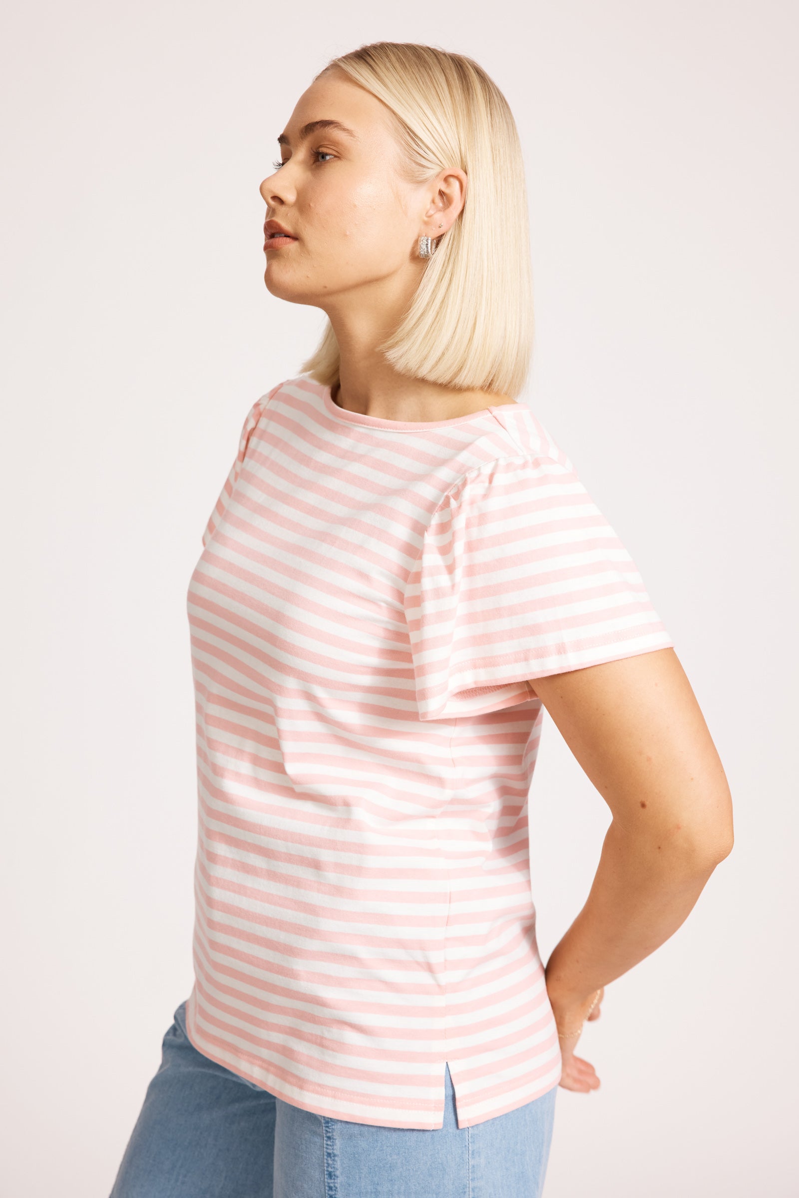 Margherita Stripe Tshirt - Cameo
