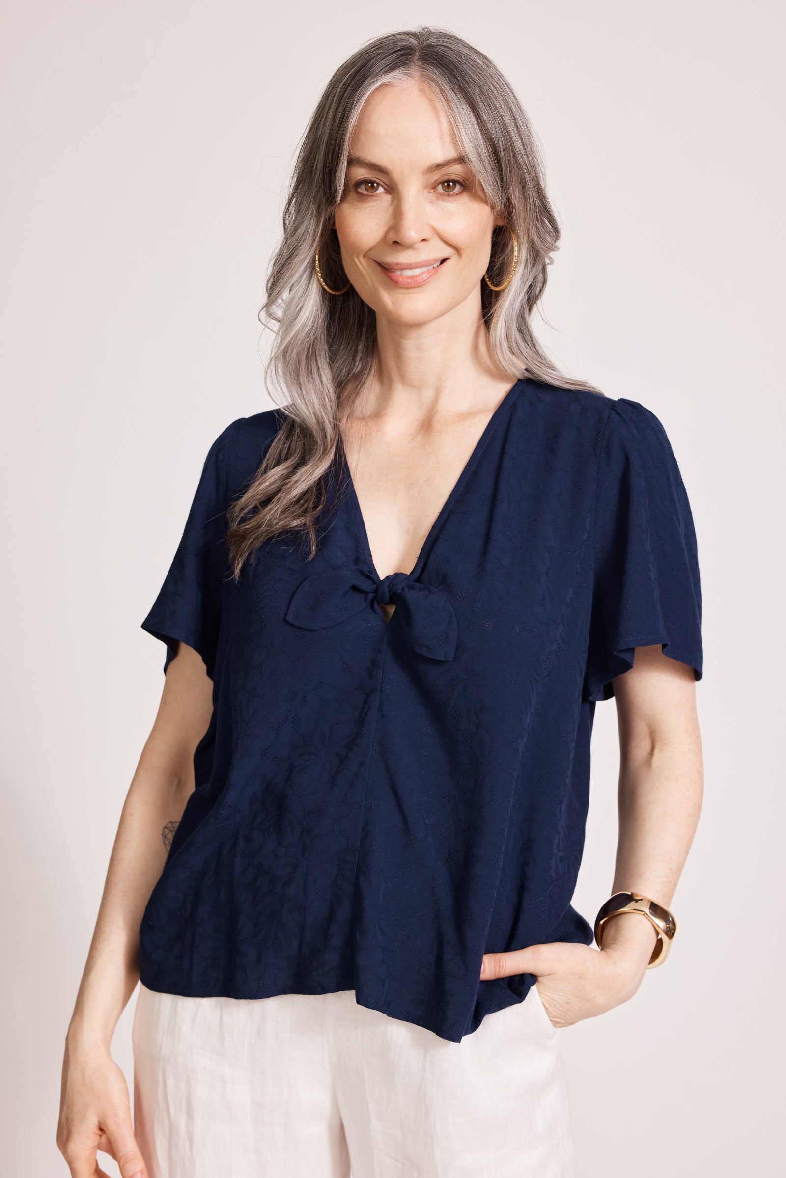 Parisio Tie Top - Indigo