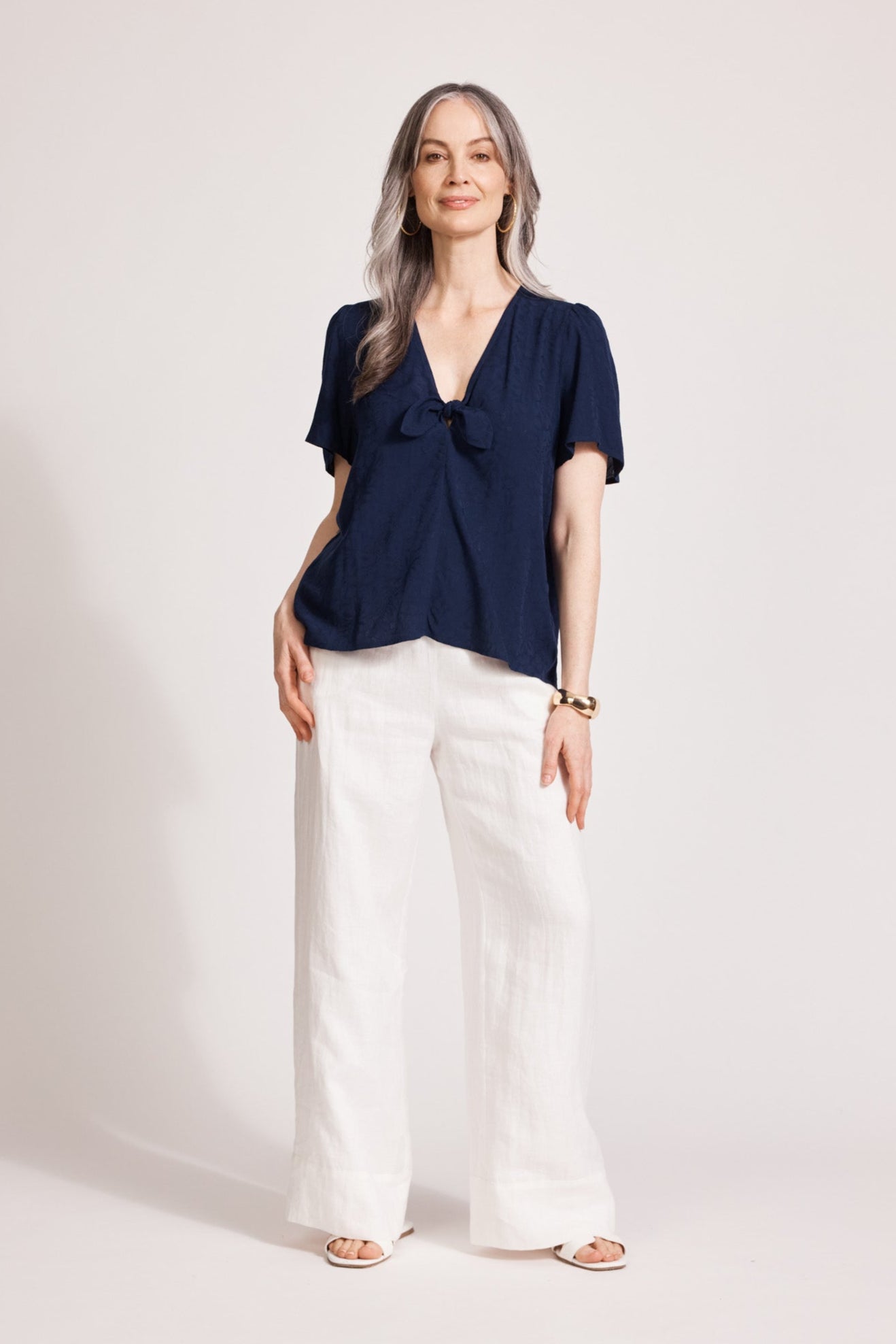 Parisio Tie Top - Indigo