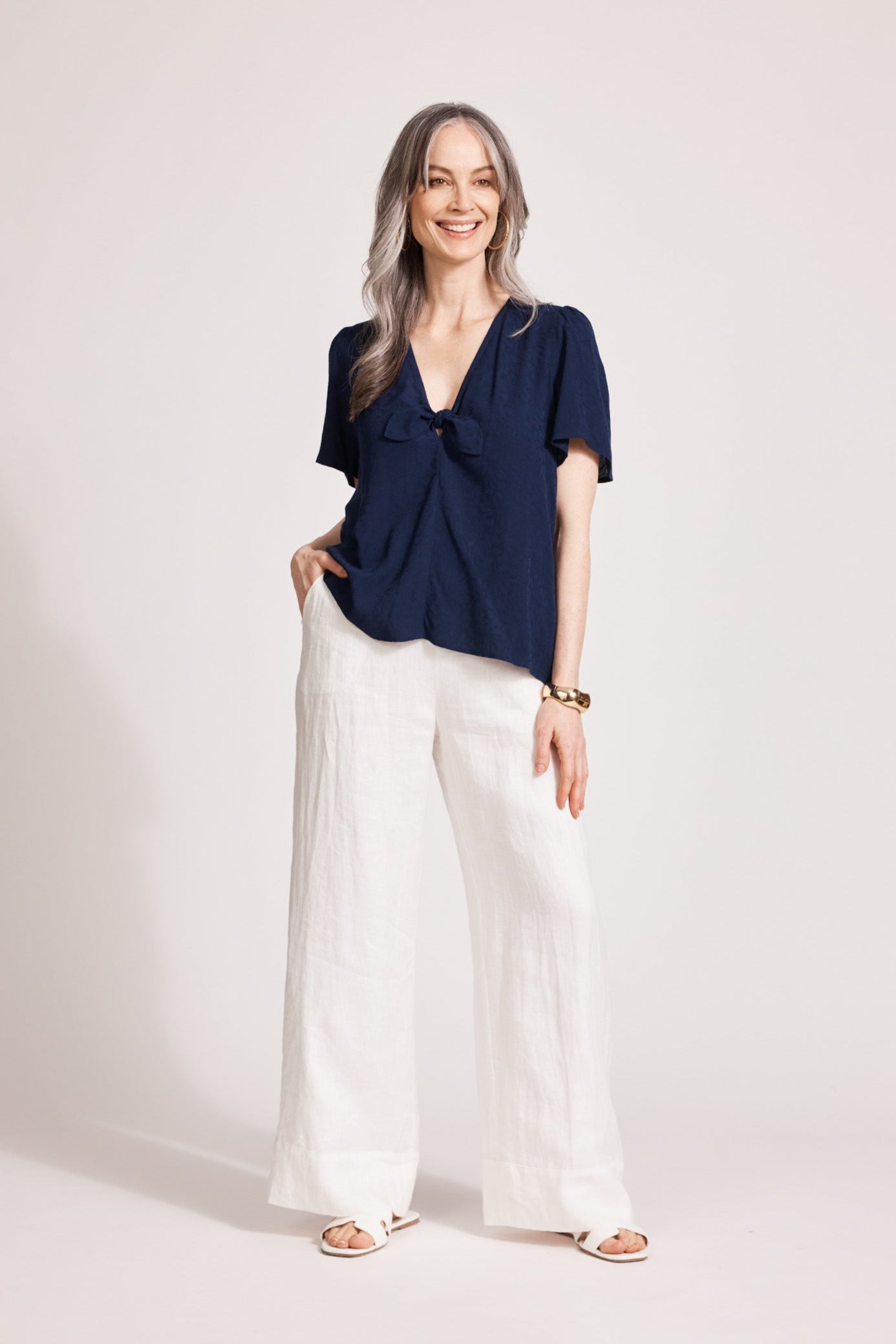 Parisio Tie Top - Indigo