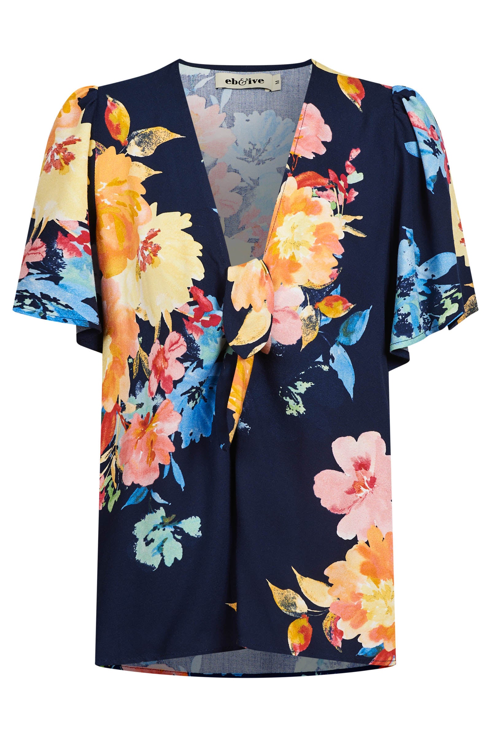 Parisio Tie Top - Indigo Bloom