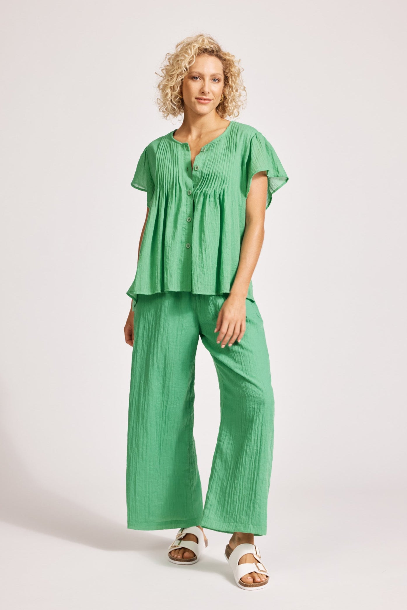 Orsula Button Top - Jade
