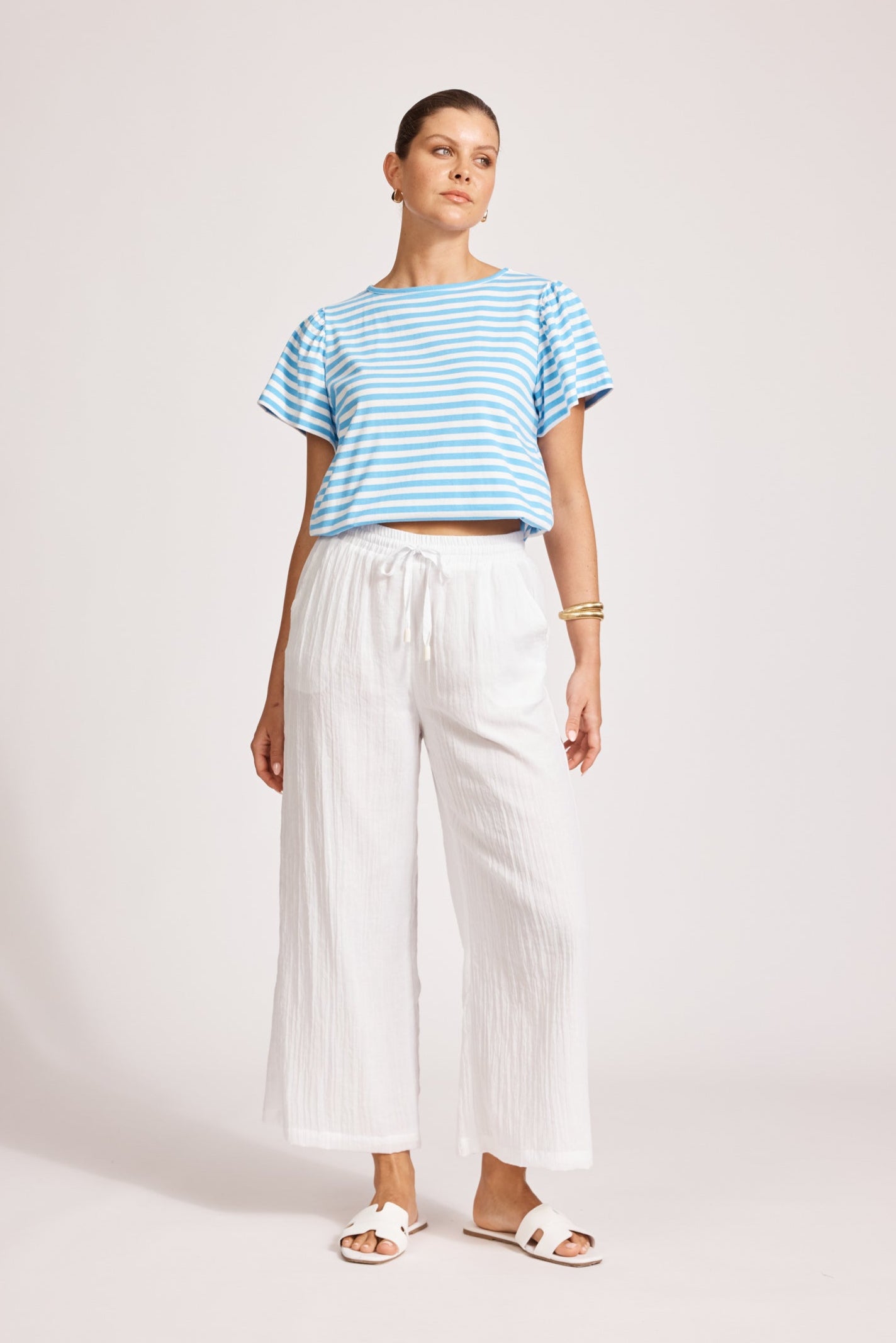 Orsula Crop Pant - White