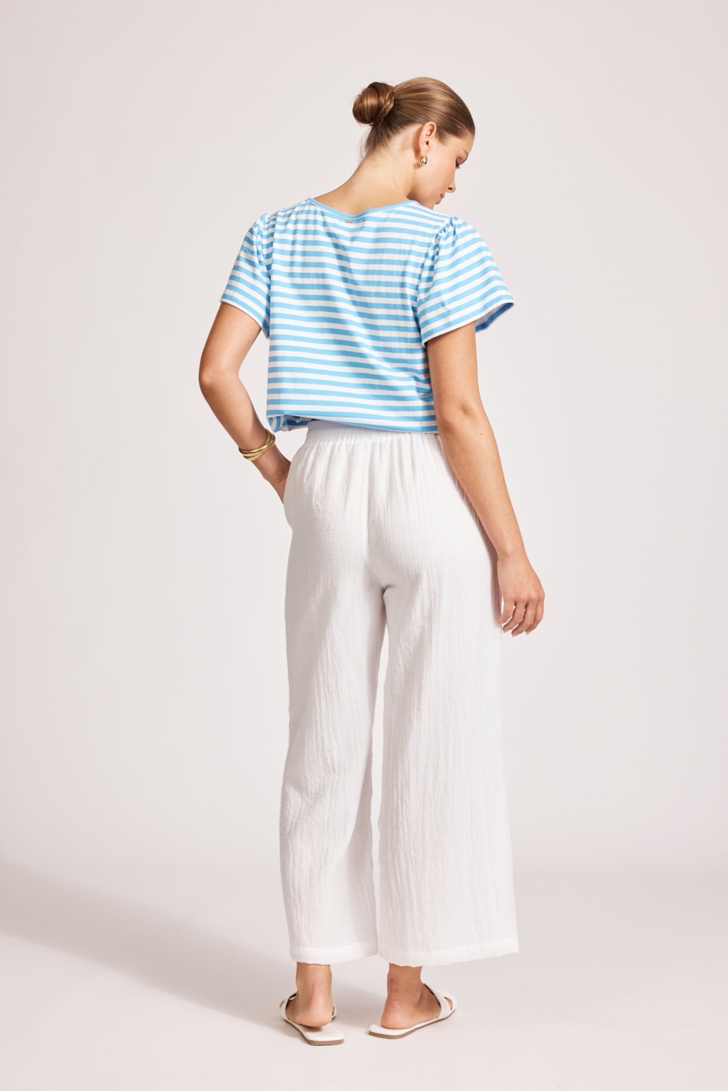 Orsula Crop Pant - White