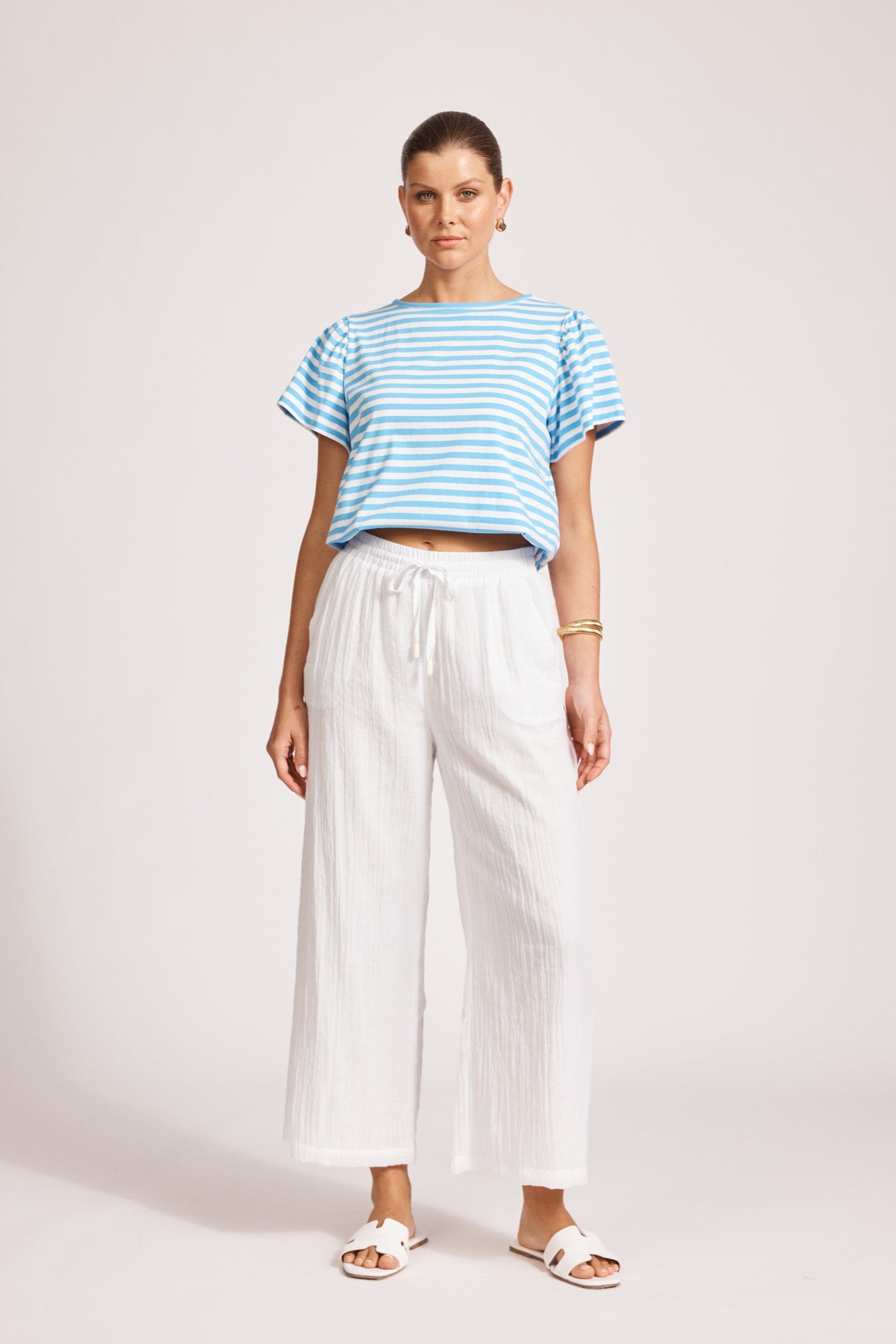 Orsula Crop Pant - White