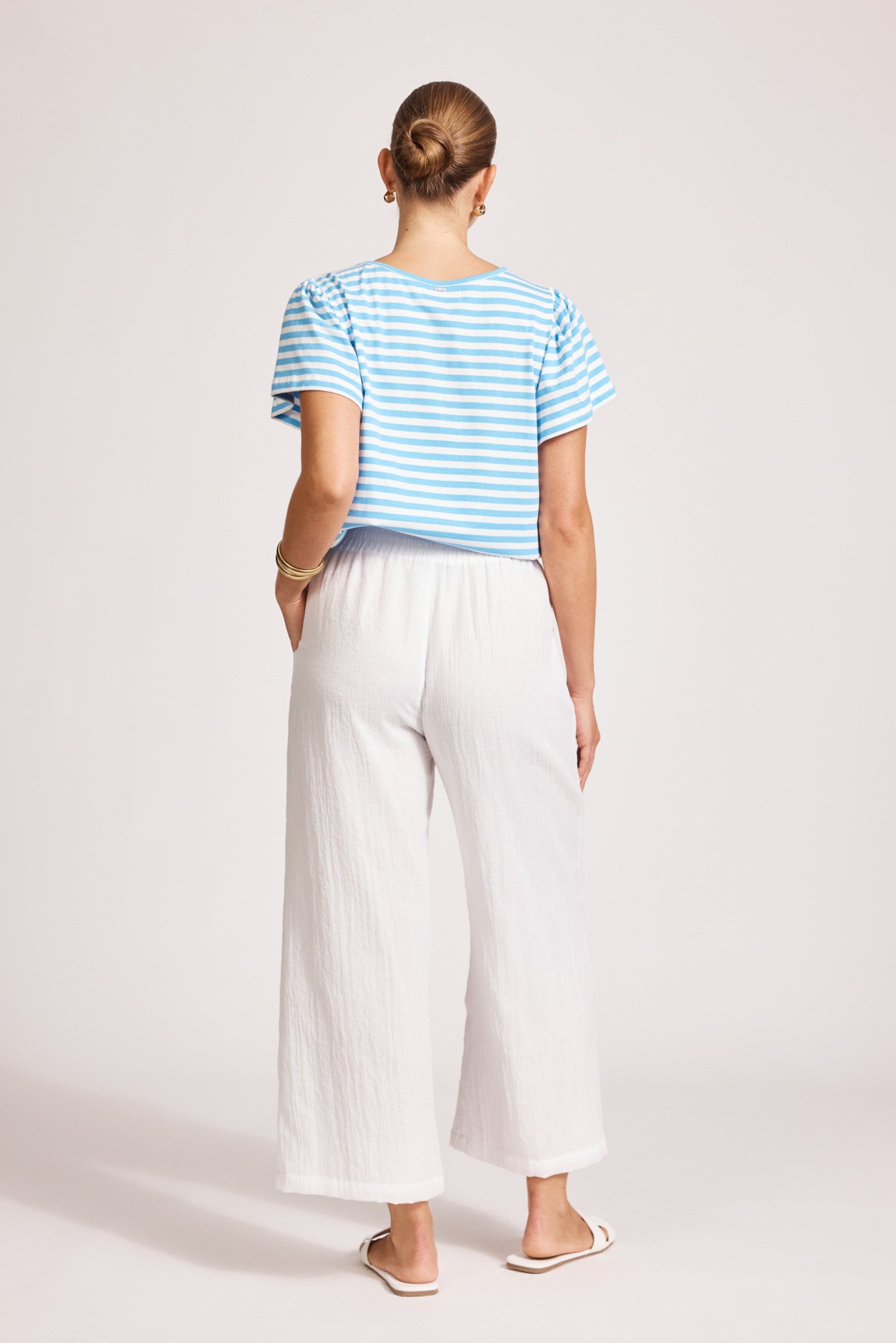 Orsula Crop Pant - White