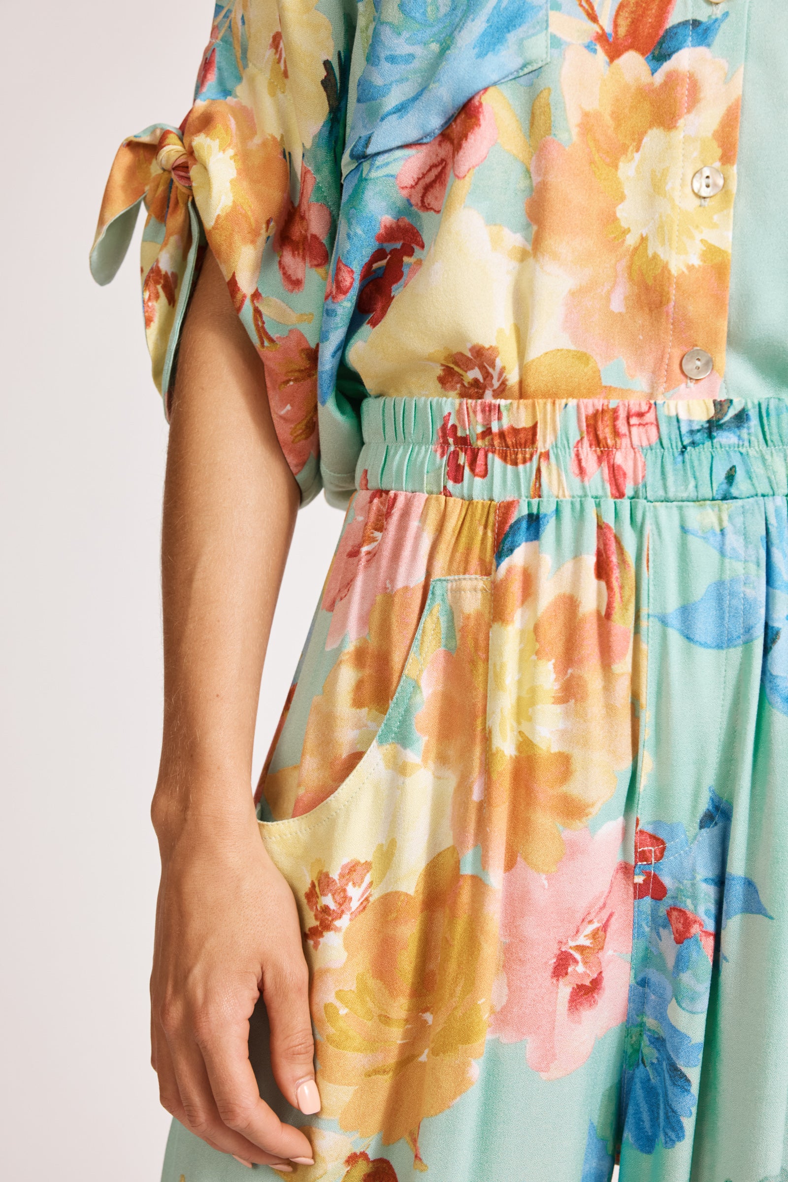 Parisio Pant - Mint Bloom