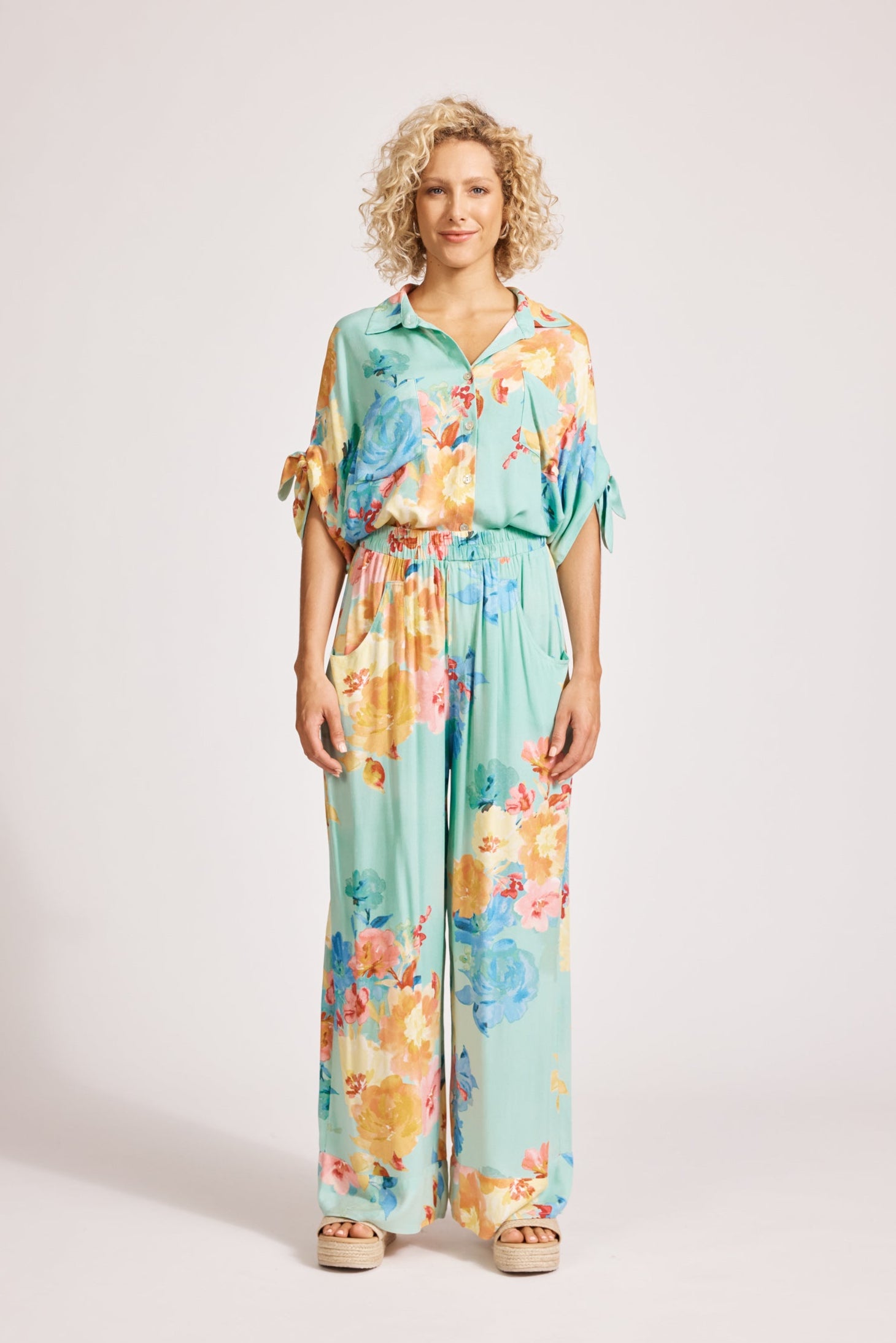 Parisio Pant - Mint Bloom