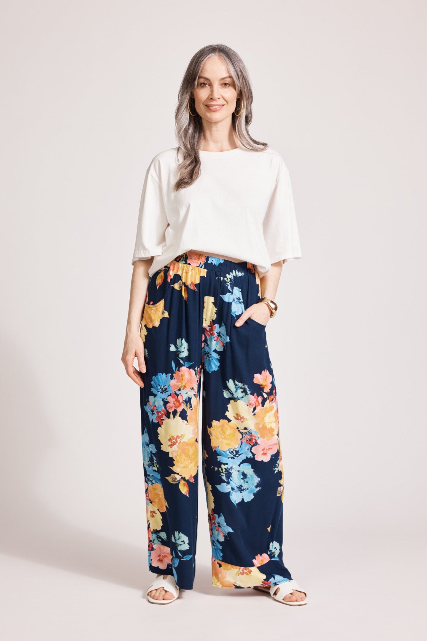 Parisio Pant - Indigo Bloom