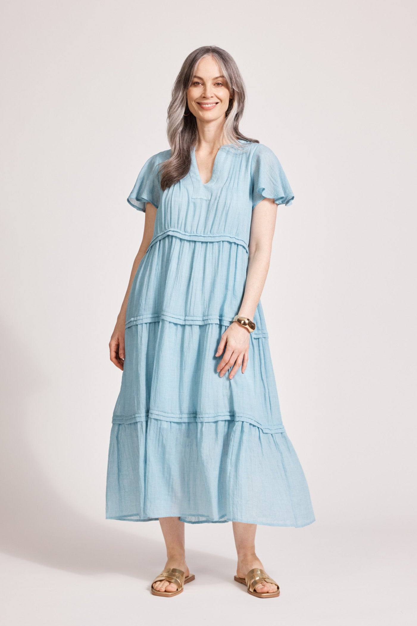Orsula Tiered Maxi Dress - Nimbus