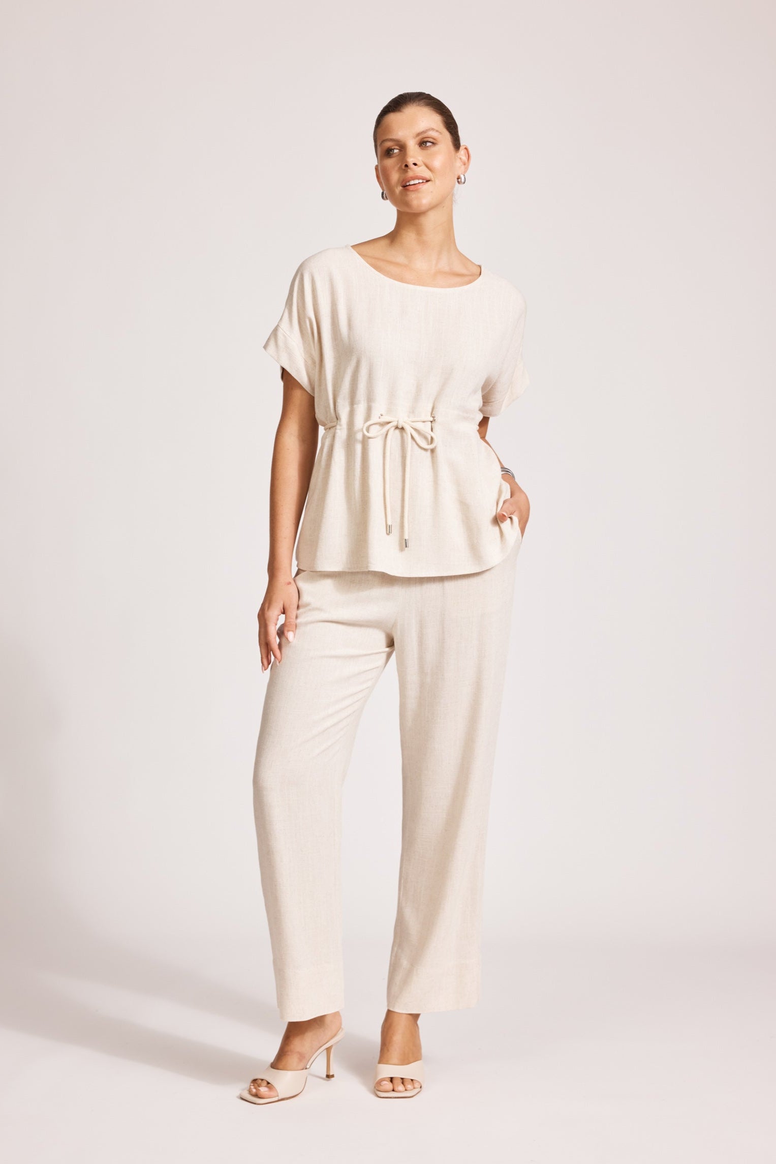 Alesia Rope Tie Top - Tusk