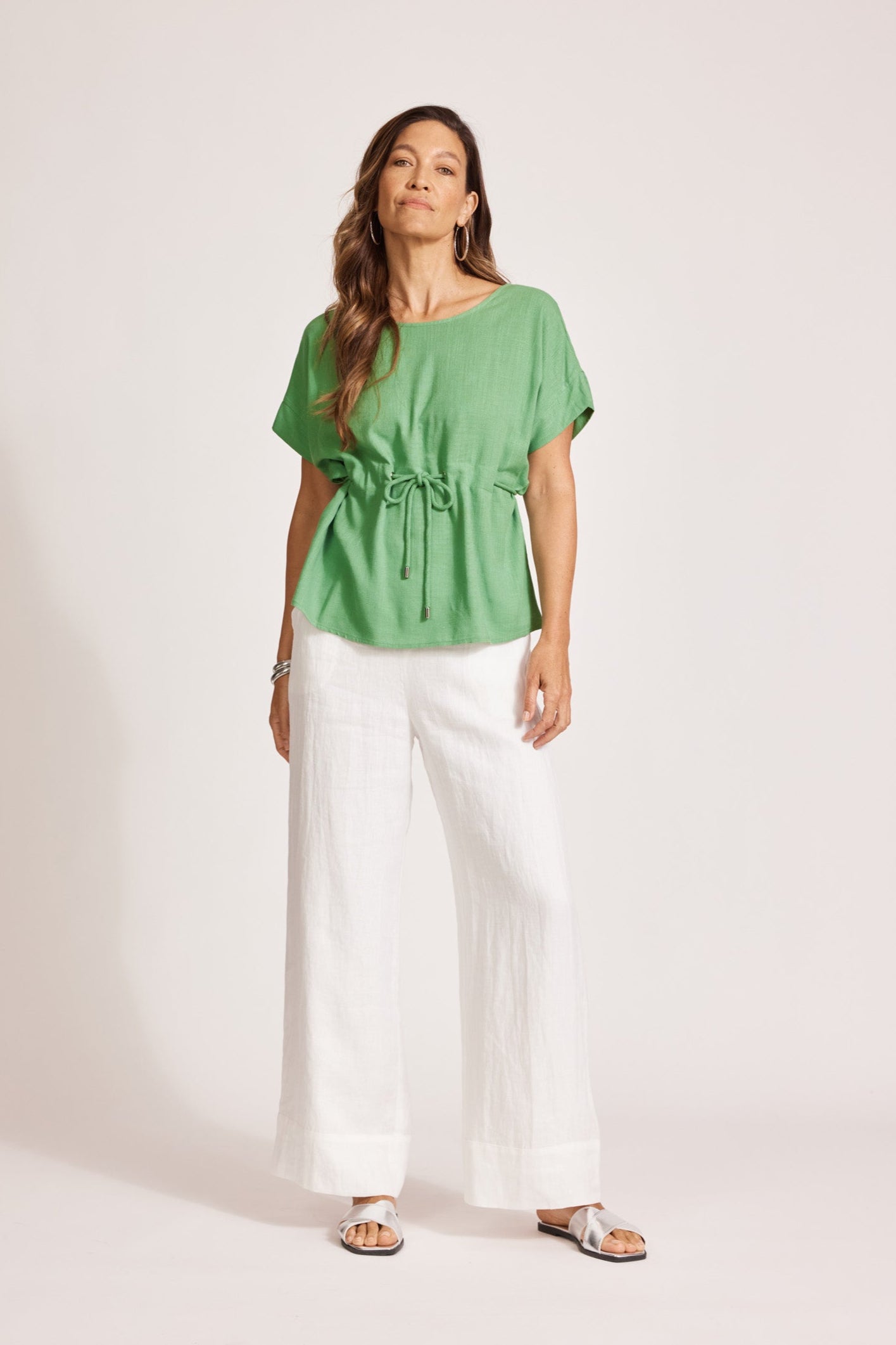 Alesia Rope Tie Top - Jade