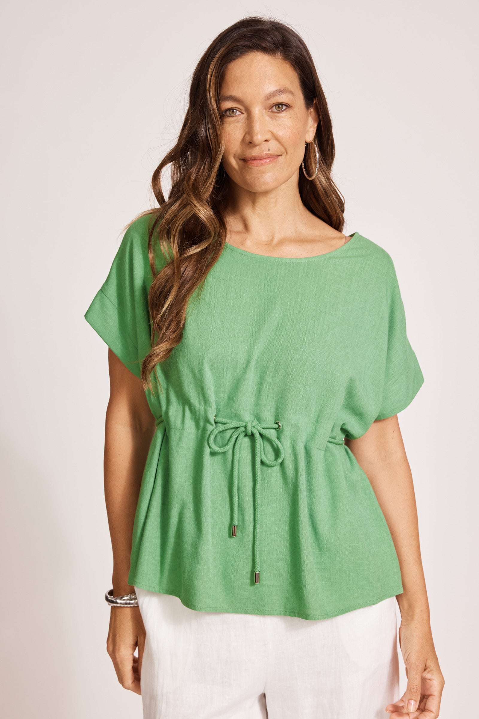 Alesia Rope Tie Top - Jade