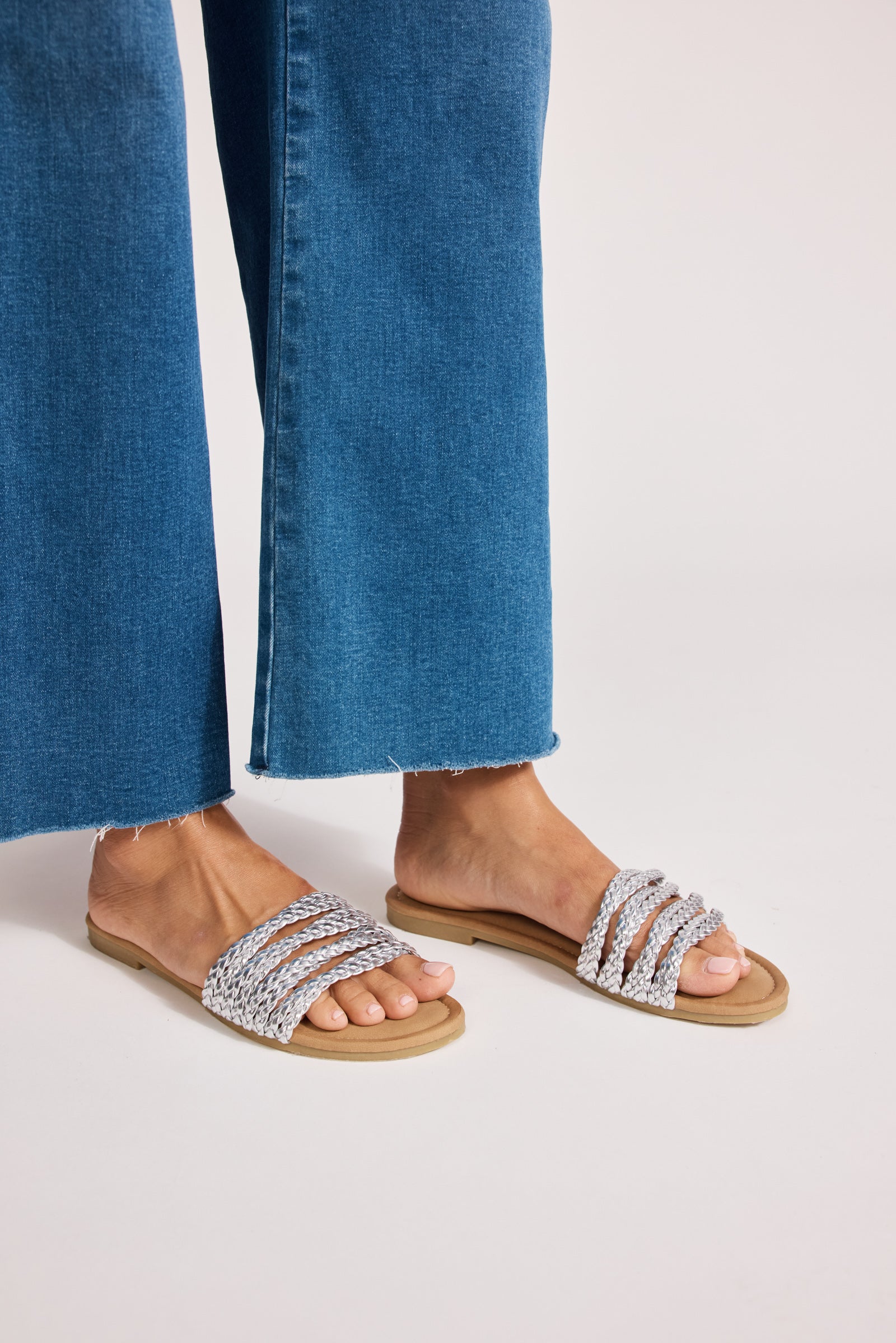Miramar Plaited Sandal - Silver