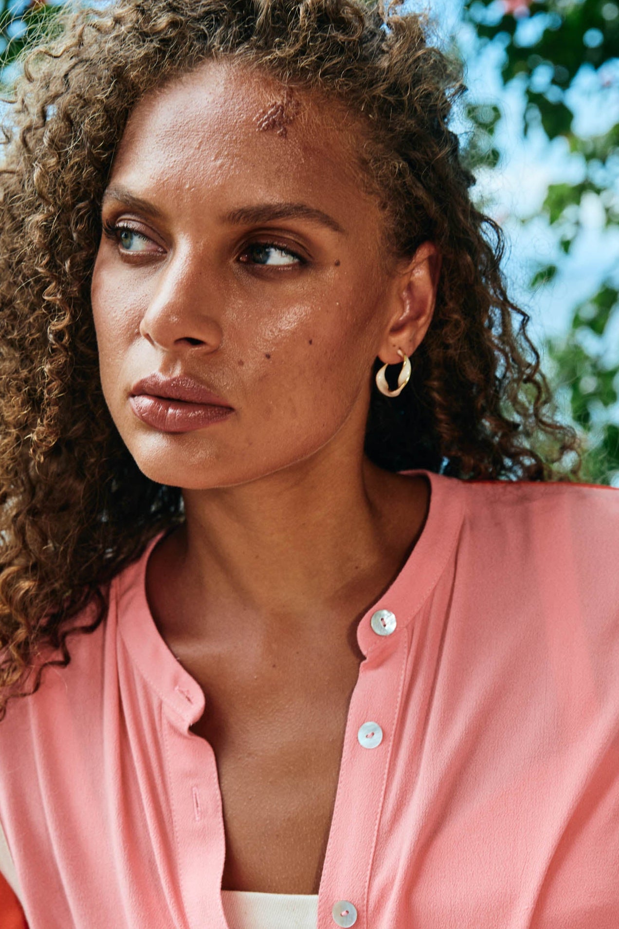 Mira Earring - Twisted White