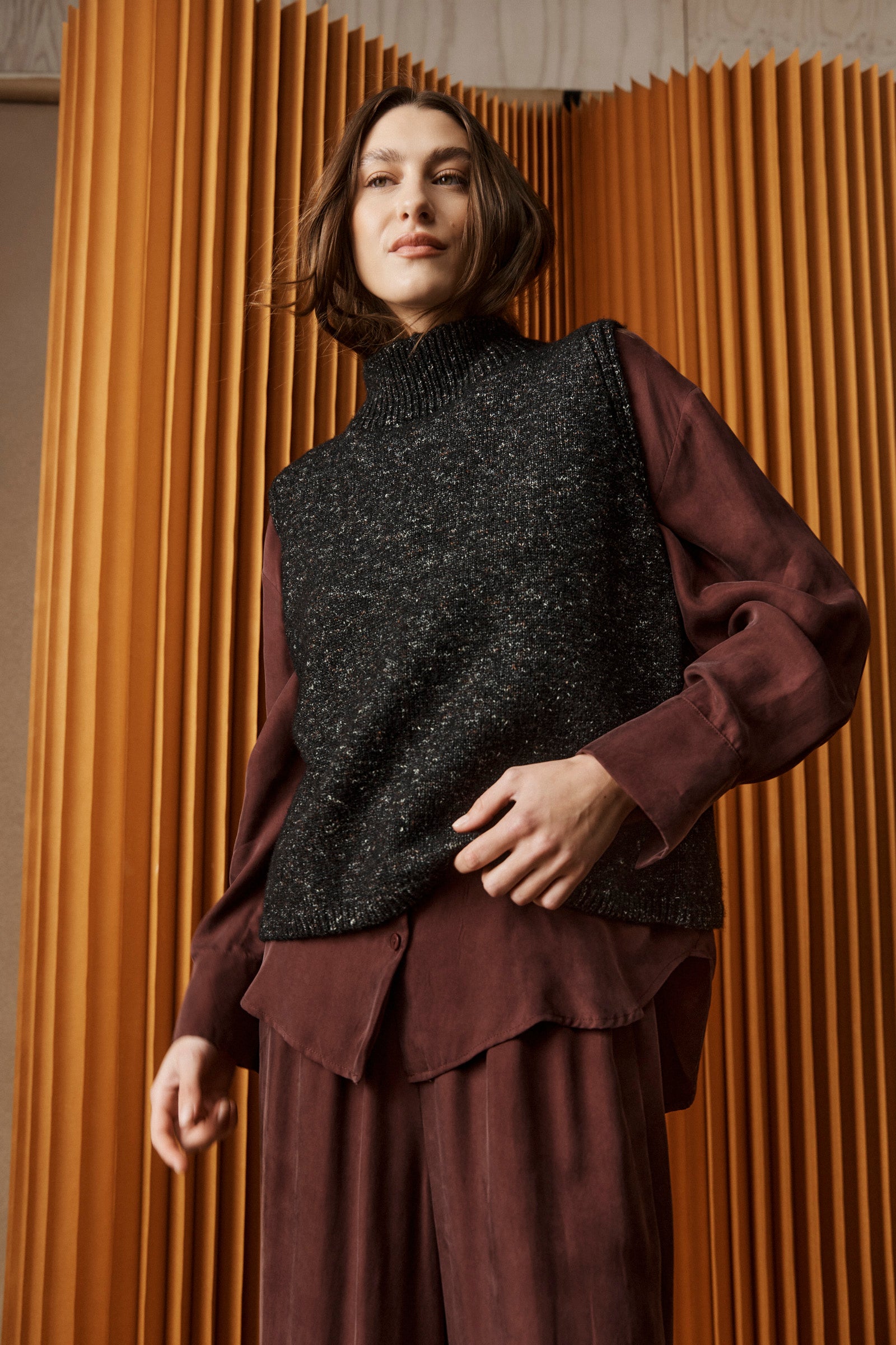 Zarda Knit Vest - Black