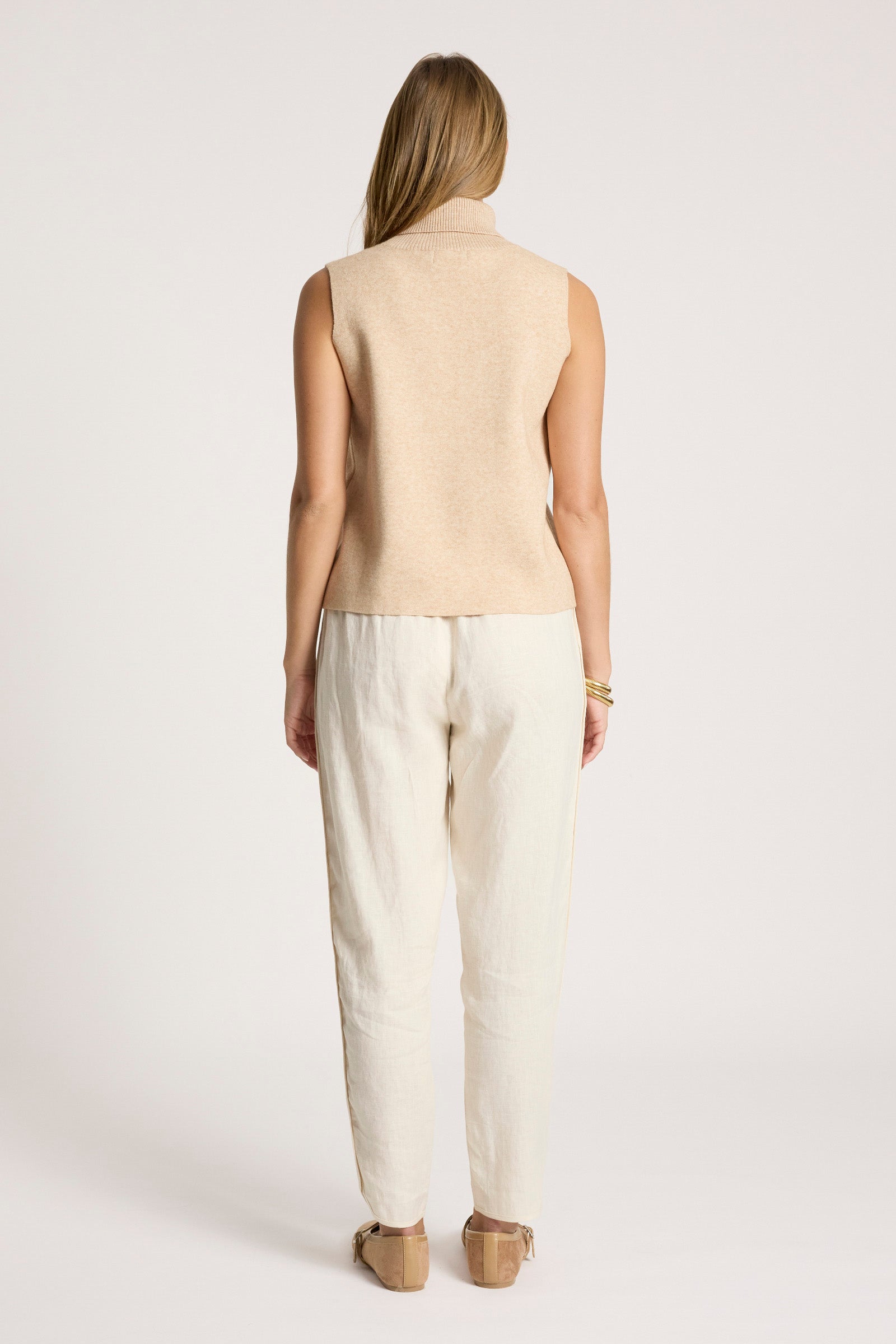 Zala Knit Vest - Bisque