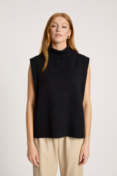 Zala Knit Vest - Black