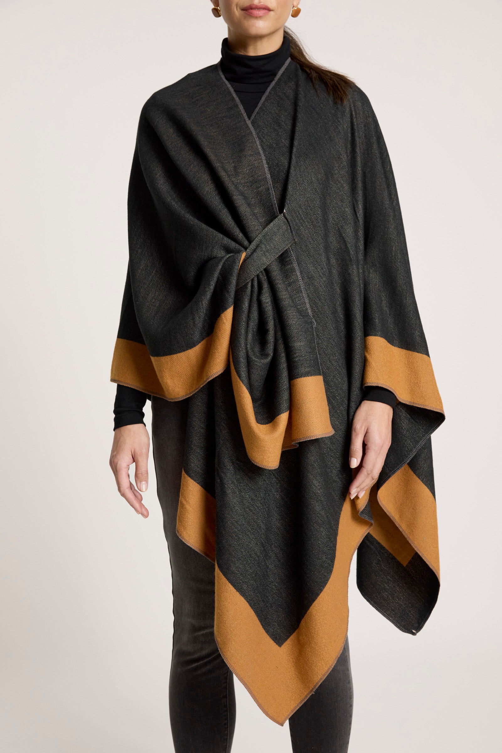 Ayla Cape - Camel/Char