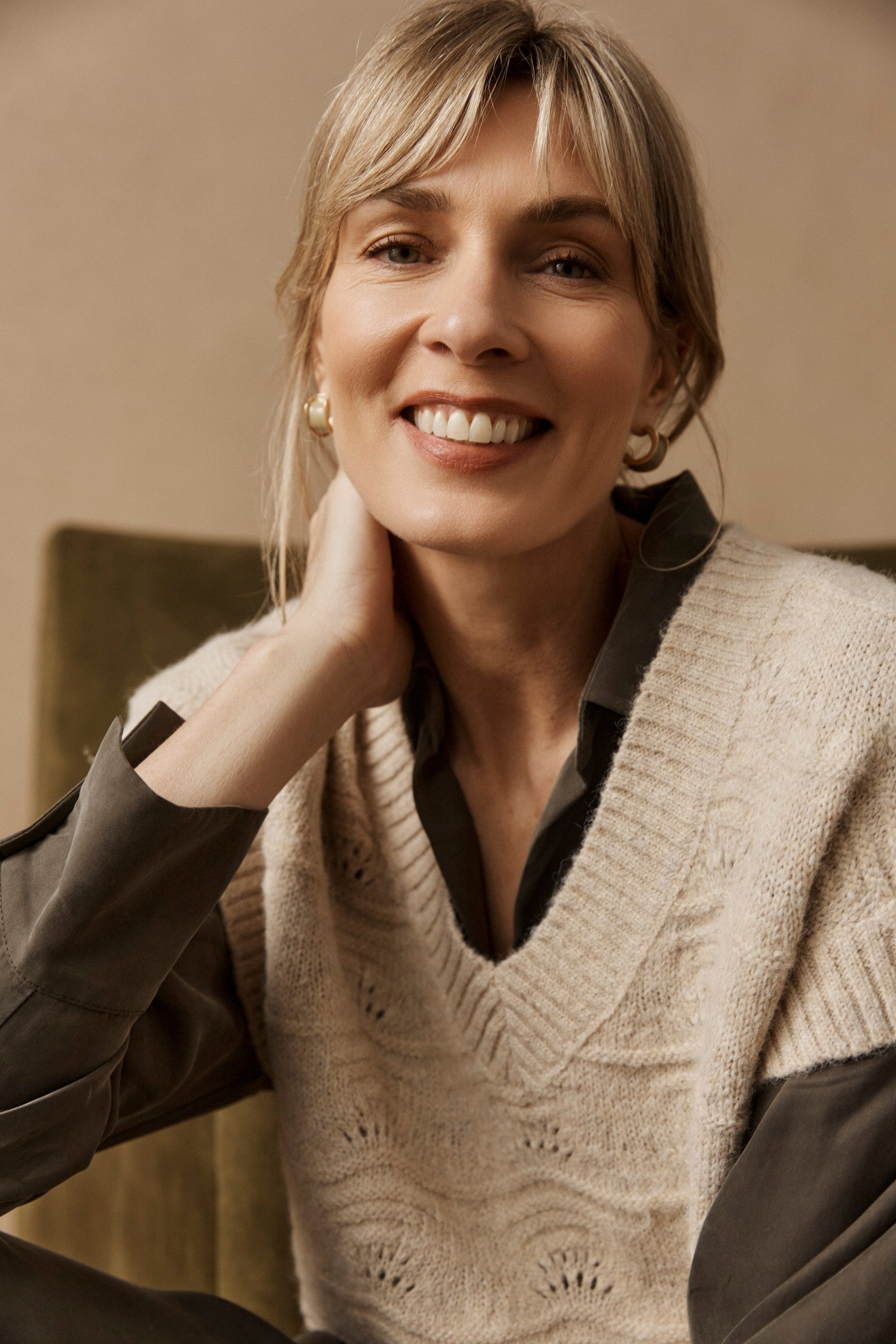 Orin Knit Vest - Dune