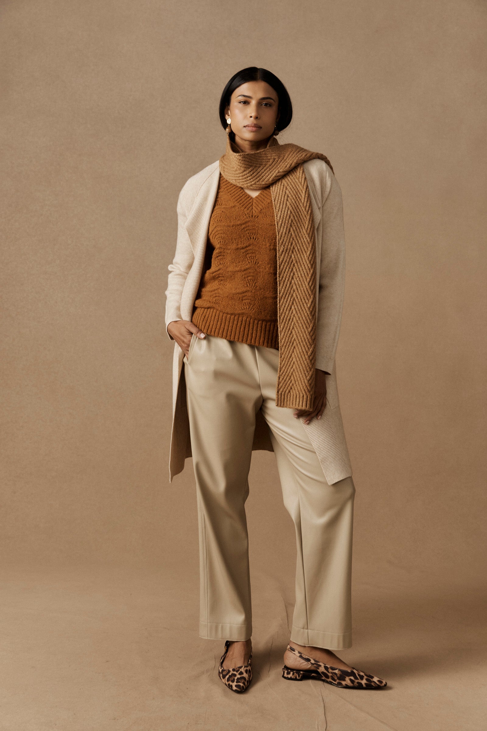 Sable Knit Scarf - Mocha