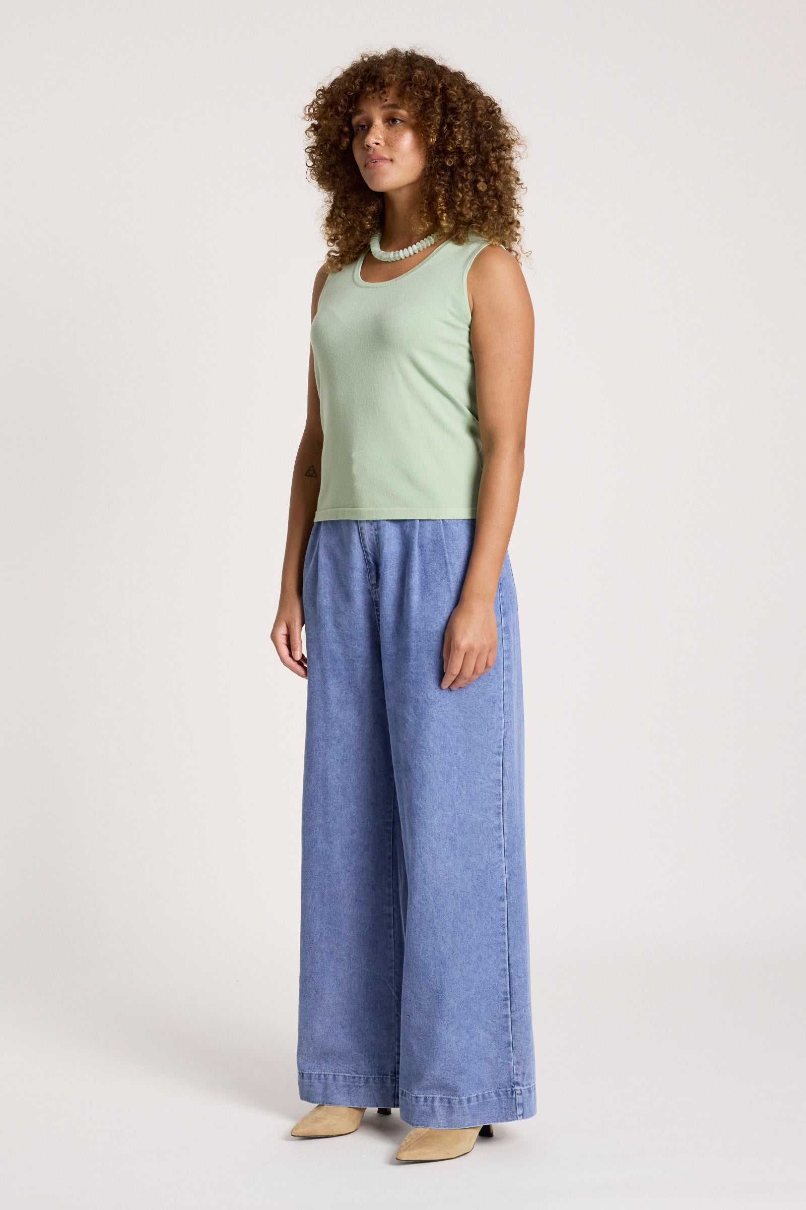 Samira Knit Tank - Sage
