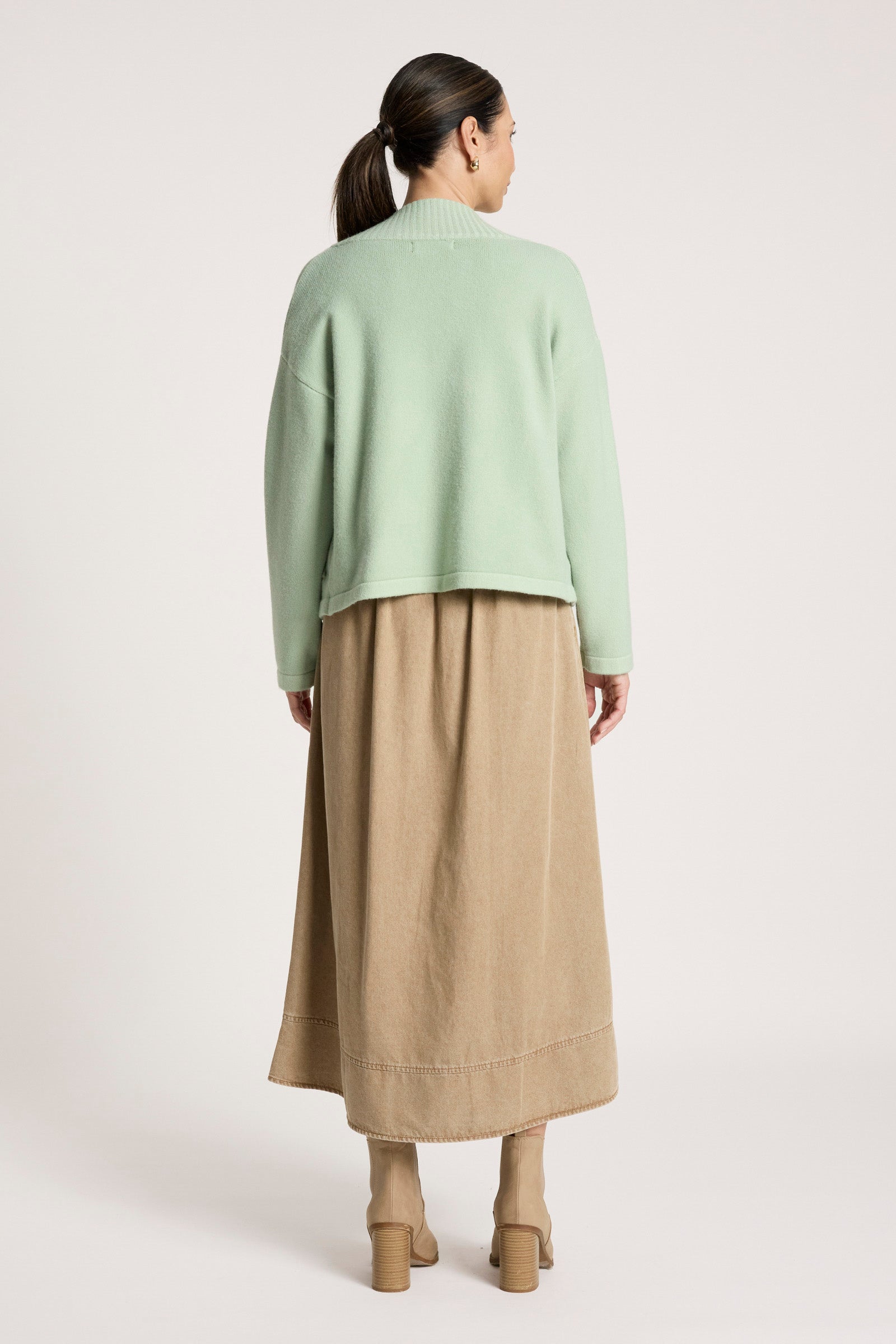 Samira Crop Cardigan - Sage