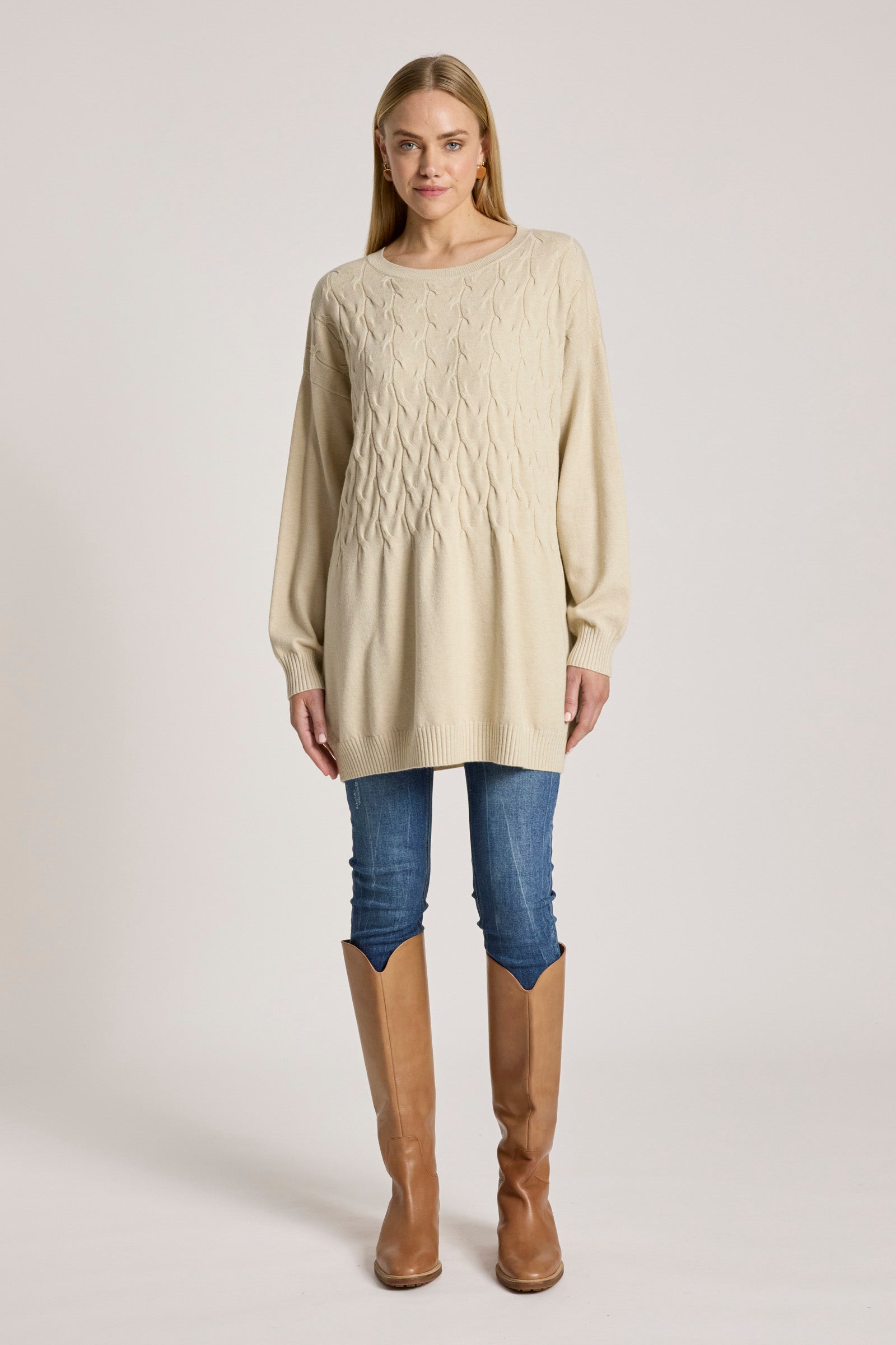 Samira Relaxed Knit - Bisque