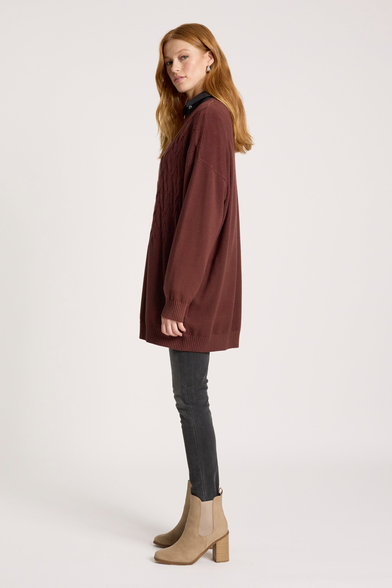 Samira Relaxed Knit - Mahogany