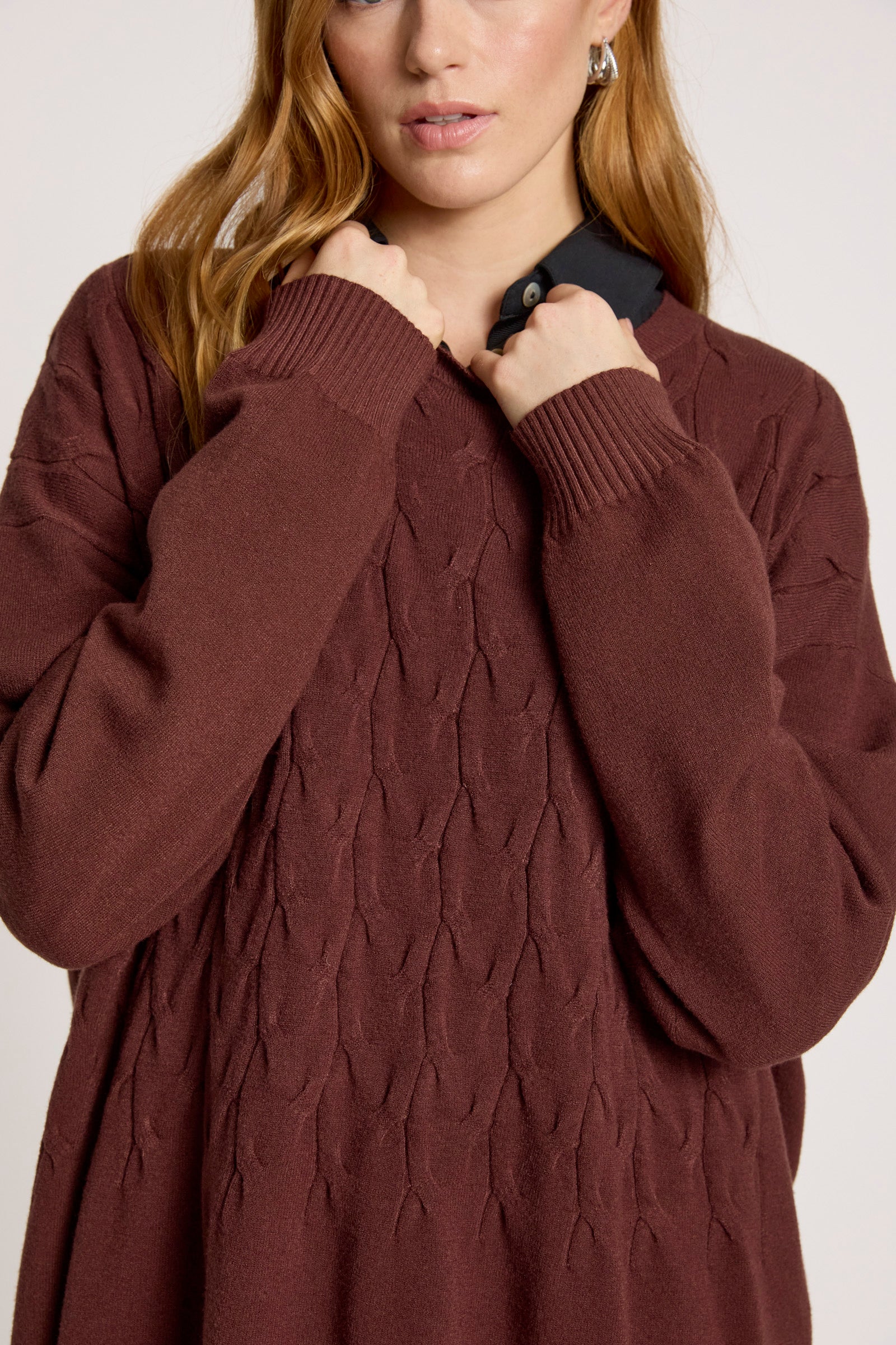 Samira Relaxed Knit - Mahogany