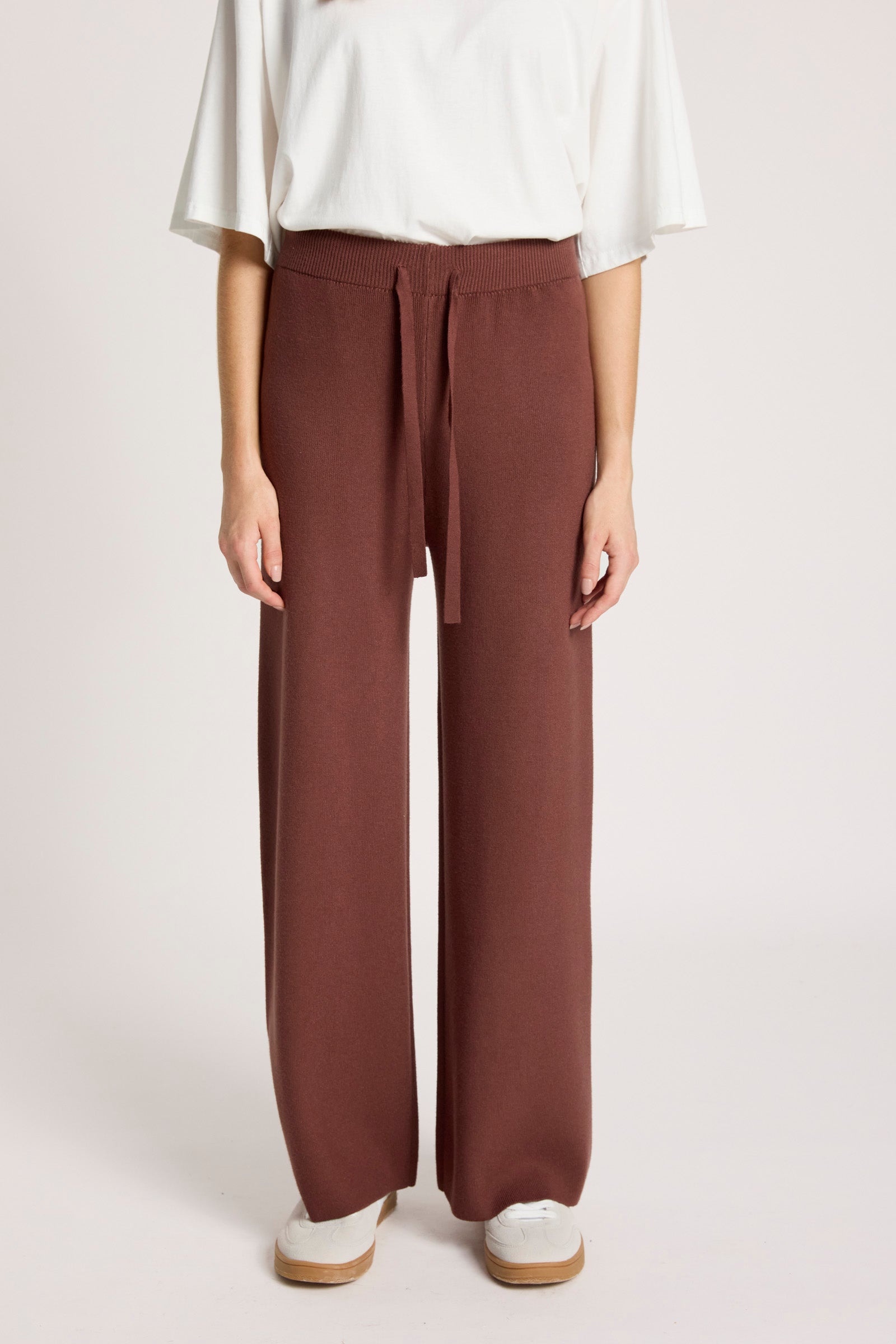 Samira Knit Pant - Mahogany