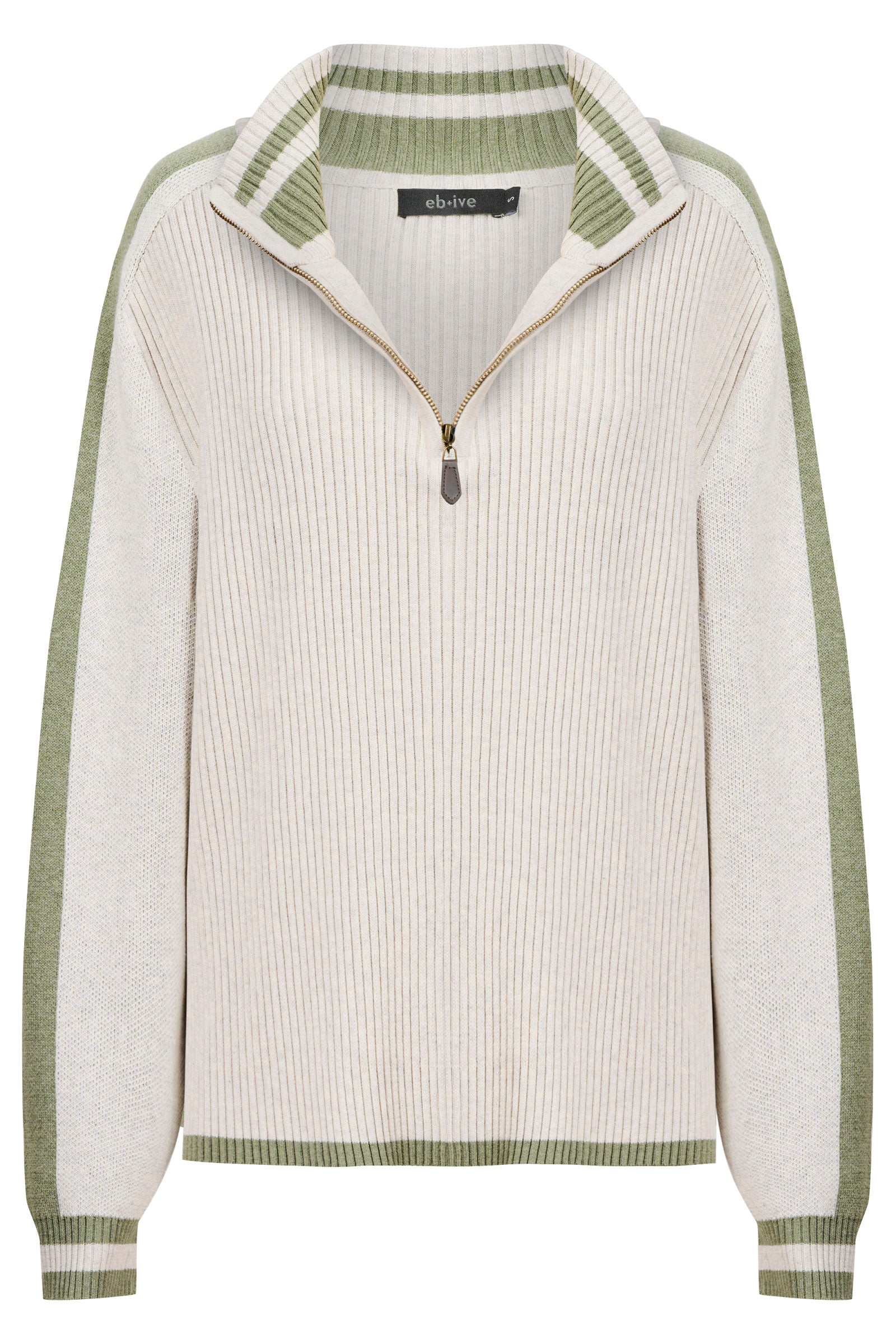 Liora Zip Jumper - Bisque/Sage