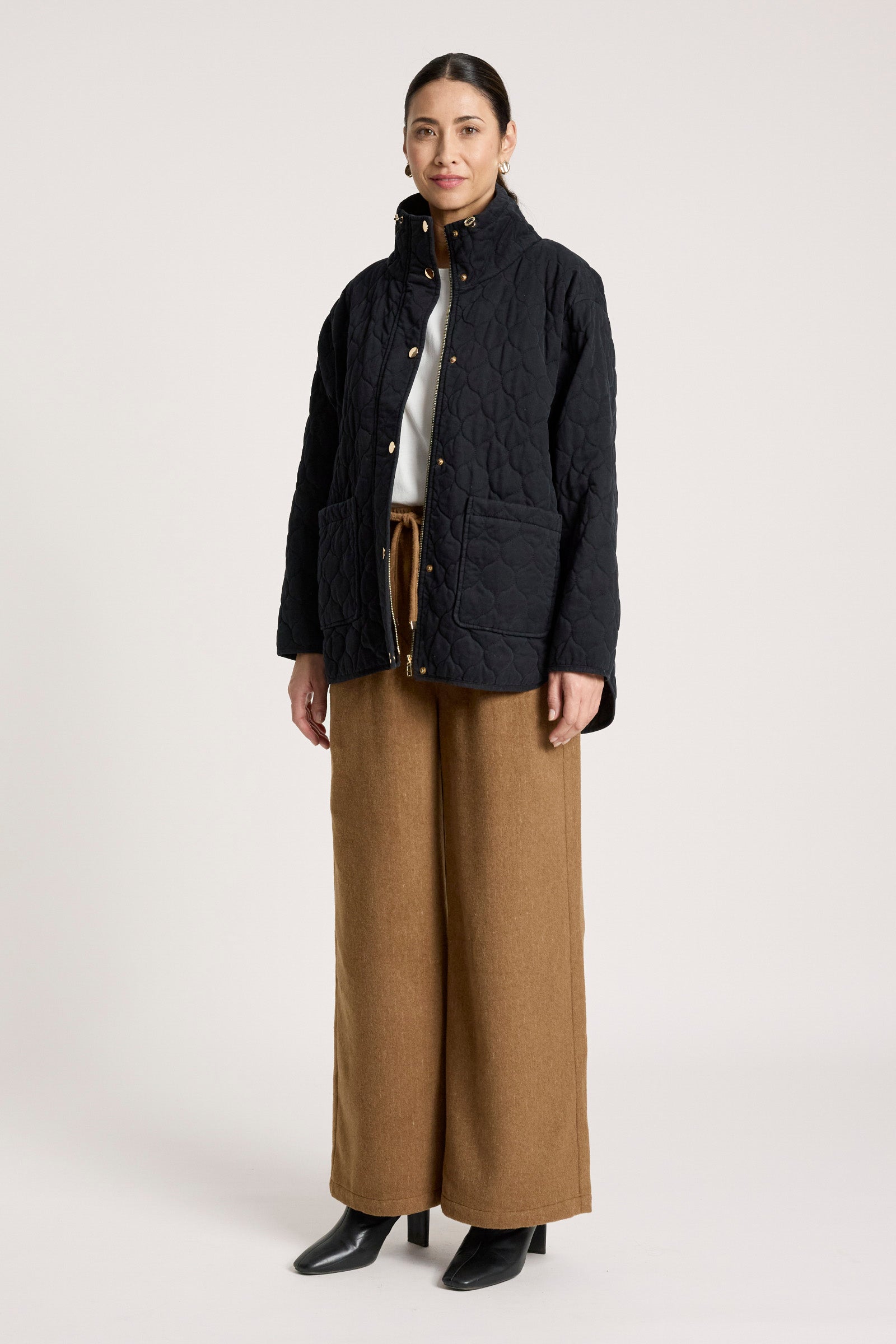 Sansi Quilted Jacket - Black