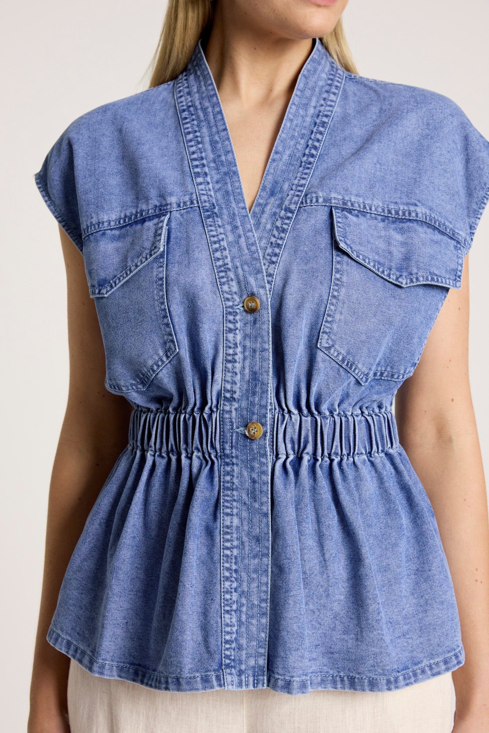 Bodhi Denim Vest - Denim