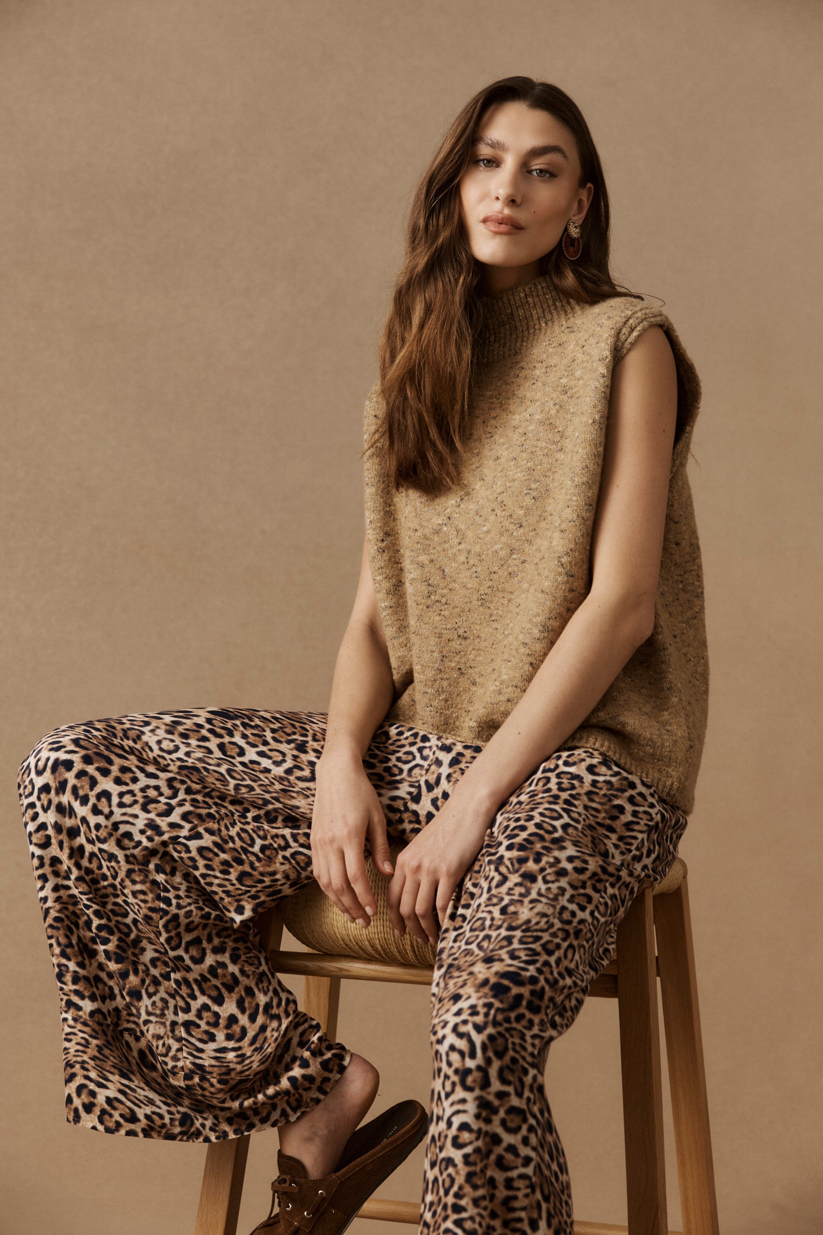 Zarda Knit Vest - Mocha