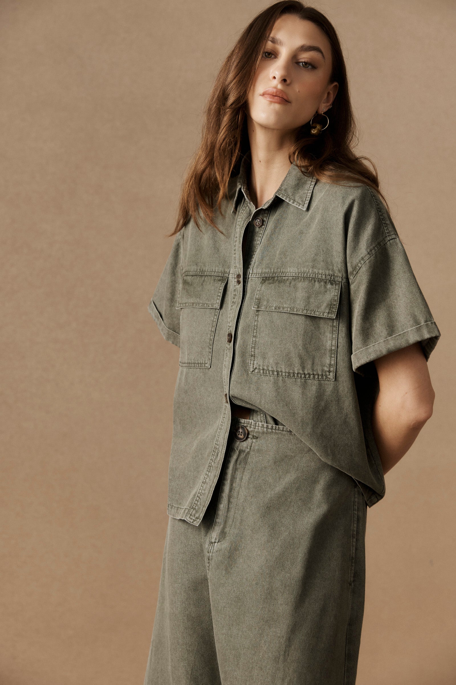 Bodhi Denim Shirt - Olive