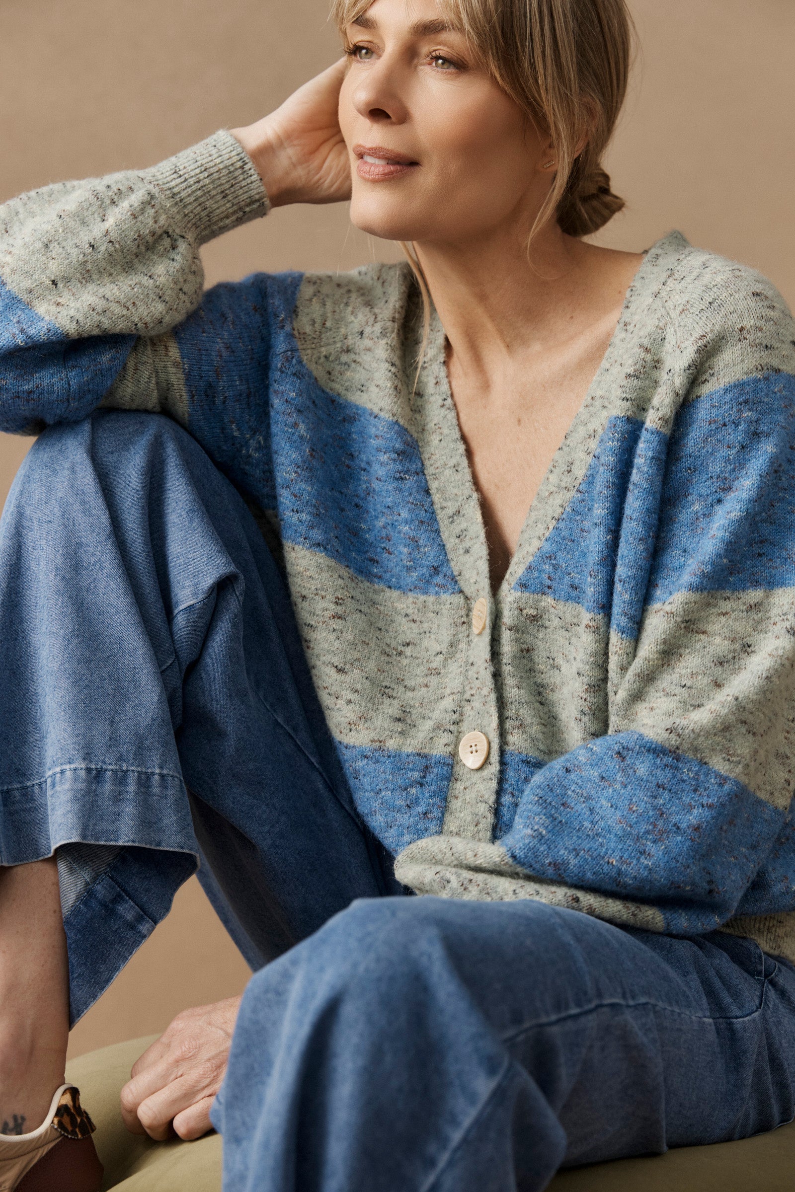 Zarda Cardigan - Sage/Lake