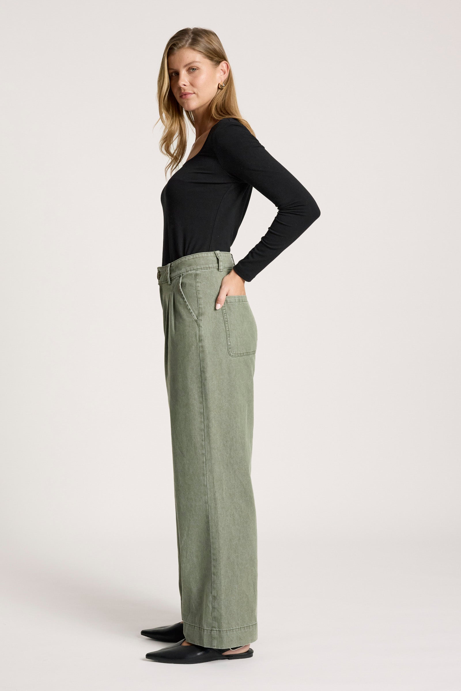 Bodhi Denim Pant - Olive