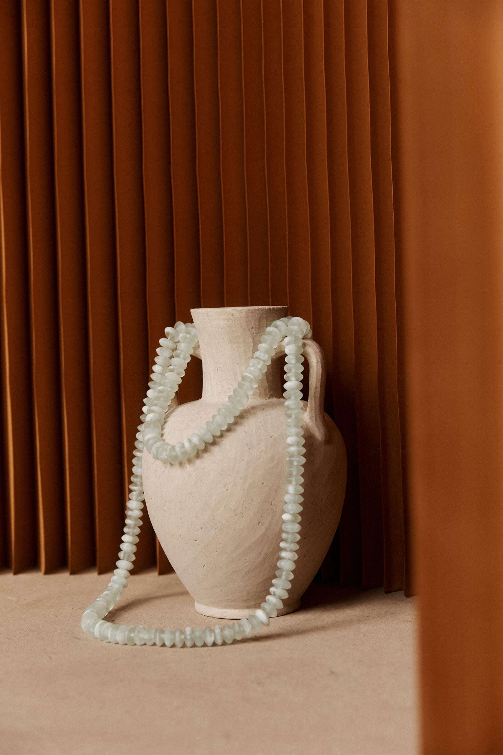 Zarda Long Necklace - Sage